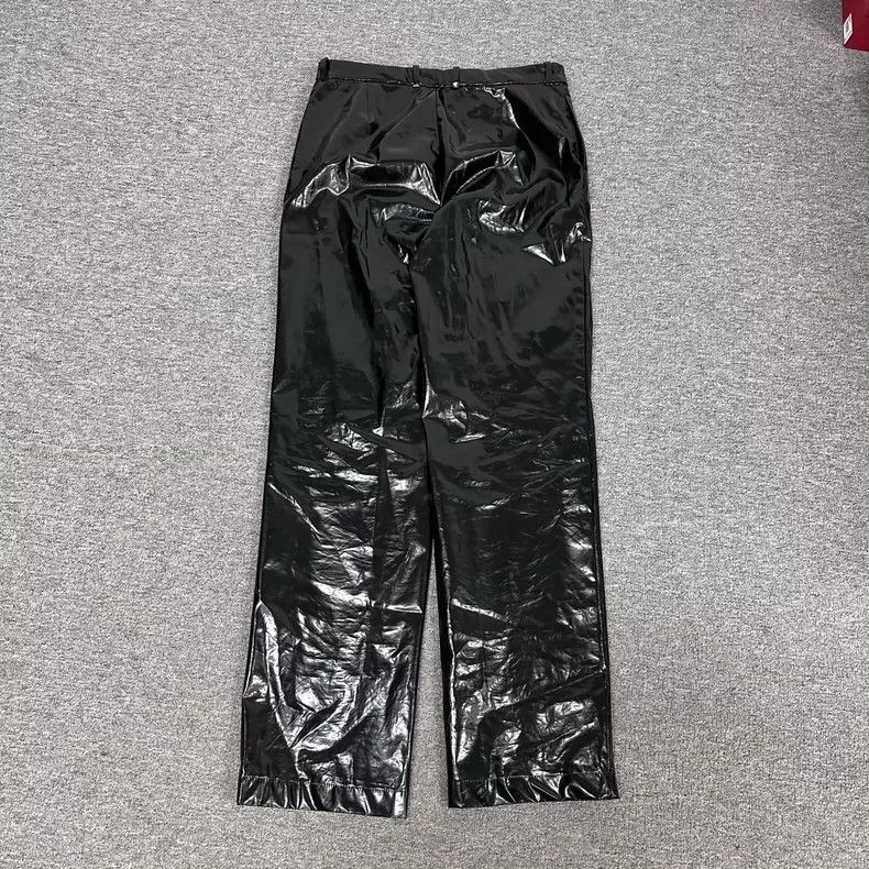 Balenciaga Balenciaga Black Coated Pleated Trousers - dmc Size US 32 / EU 48 - 2 Thumbnail