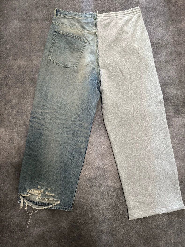 Balenciaga Balenciaga Hybrid Patchwork Denim Jeans - dmc Size US 30 / EU 46 - 2 Thumbnail