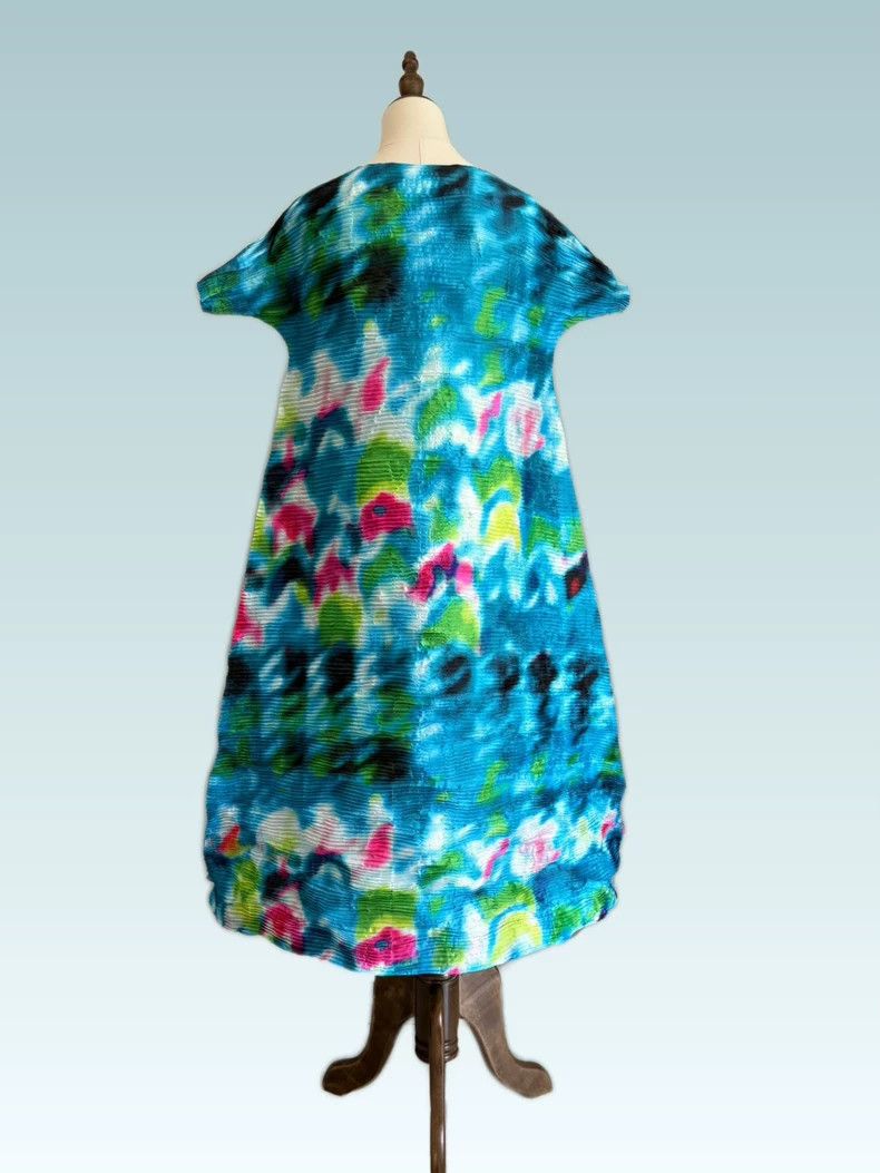 Issey Miyake Issey Miyake Oil Painting Spring Dress - dmc Size US 30 / EU 46 - 3 Thumbnail