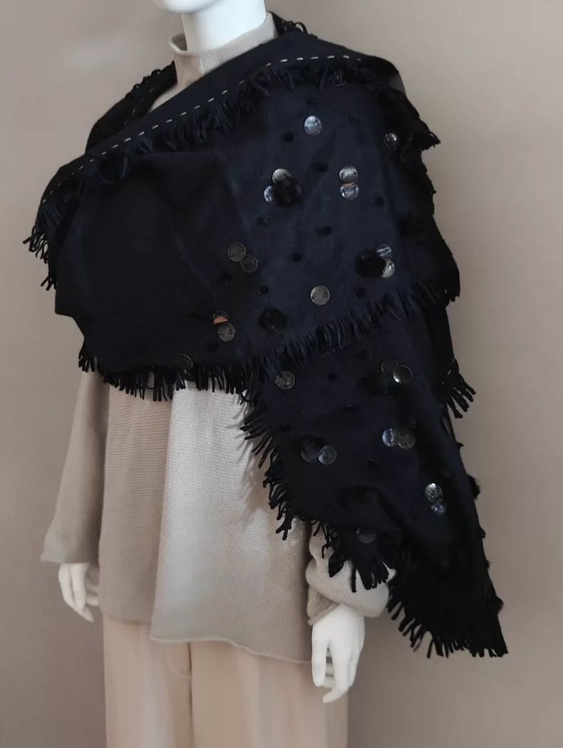 Fendi FENDI Cashmere Leather Fur Shawl - dmc Size US M / EU 48-50 / 2 - 2 Thumbnail