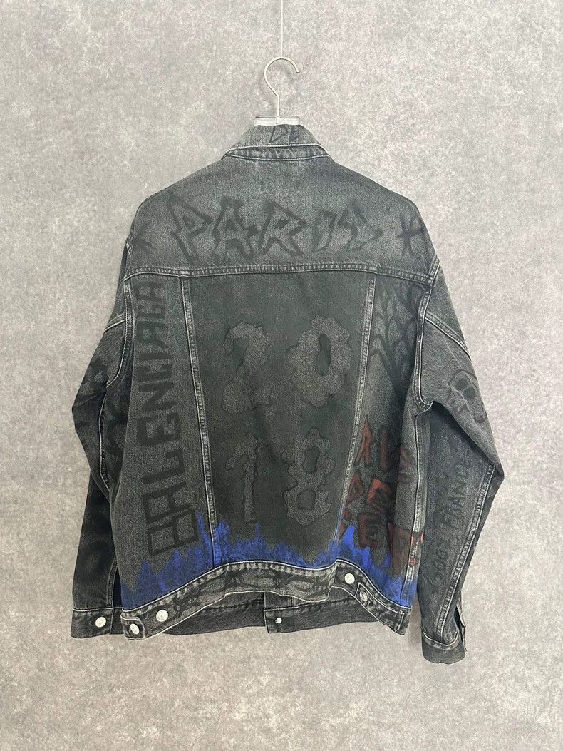 Balenciaga Balenciaga Graffiti Denim Jacket - dmc Size US M / EU 48-50 / 2 - 2 Thumbnail