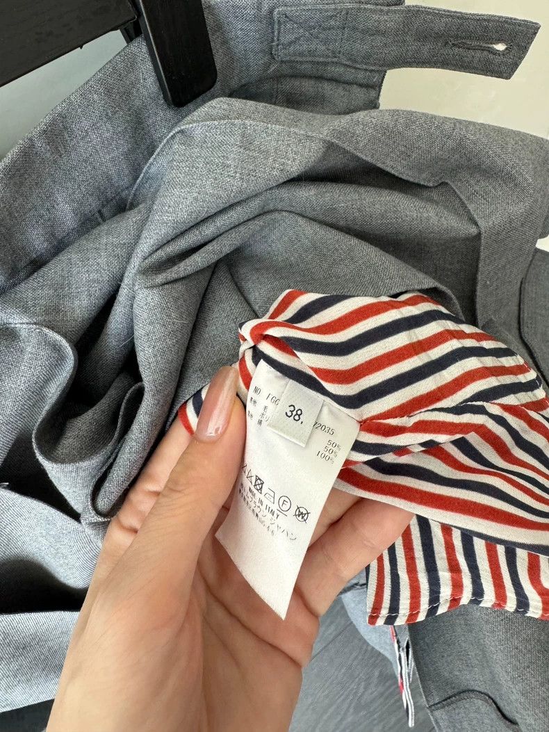 Thom Browne THOM BROWNE Wool Striped Pleated Skirt - dmc Size US 30 / EU 46 - 4 Thumbnail