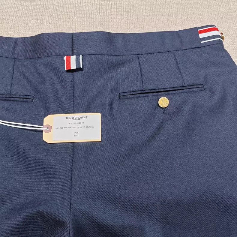 Thom Browne Thom Browne Minimal Solid Navy Trousers - dmc Size US 30 / EU 46 - 4 Thumbnail