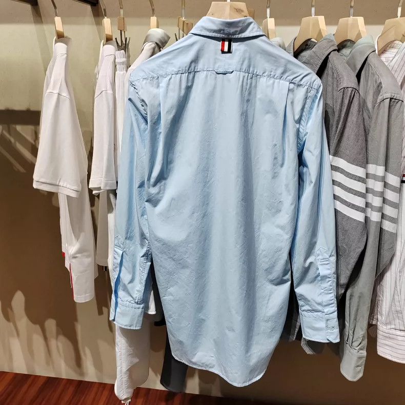 Thom Browne Thom Browne Poplin Striped Placket Shirt - dmc Size US M / EU 48-50 / 2 - 2 Thumbnail