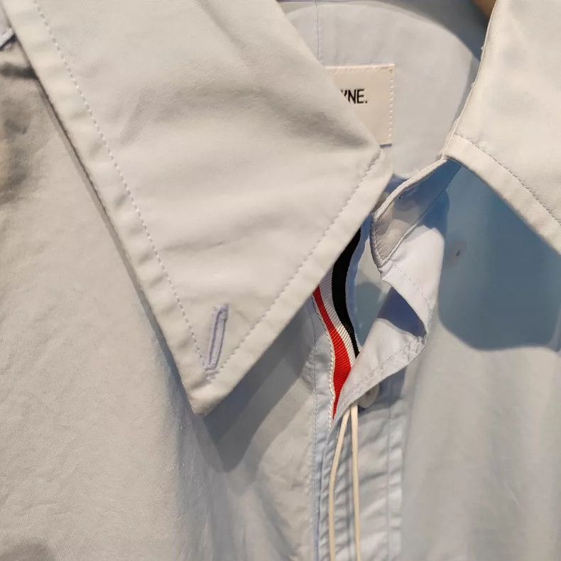 Thom Browne Thom Browne Poplin Striped Placket Shirt - dmc Size US M / EU 48-50 / 2 - 6 Thumbnail