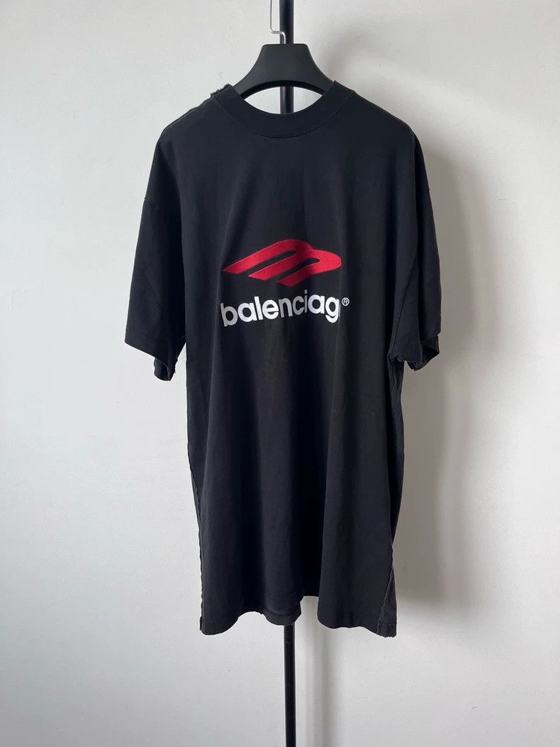 Balenciaga Balenciaga 3B Logo Print Short Sleeve T-Shirt - dmc Size US M / EU 48-50 / 2 - 2 Thumbnail
