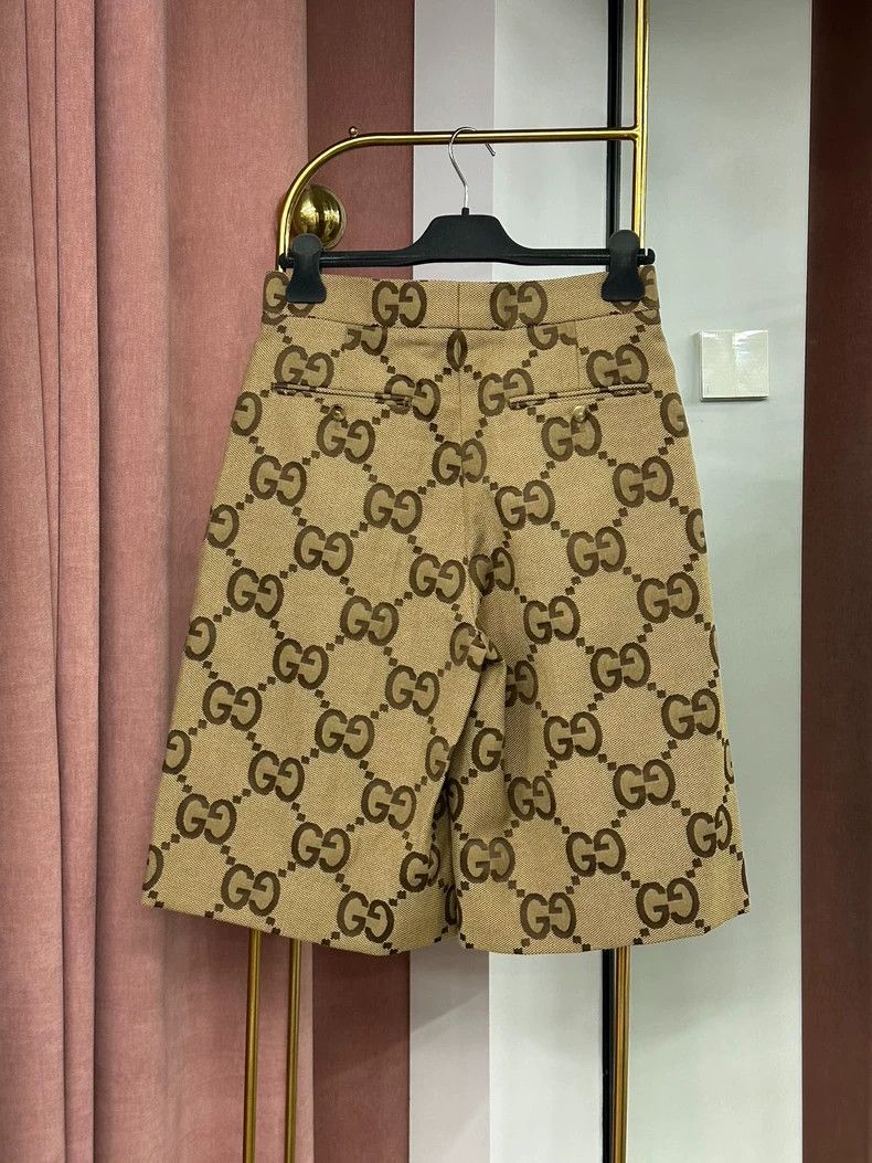 Gucci Gucci Brown Double G Logo Shorts - dmc Size US 36 / EU 52 - 4 Thumbnail