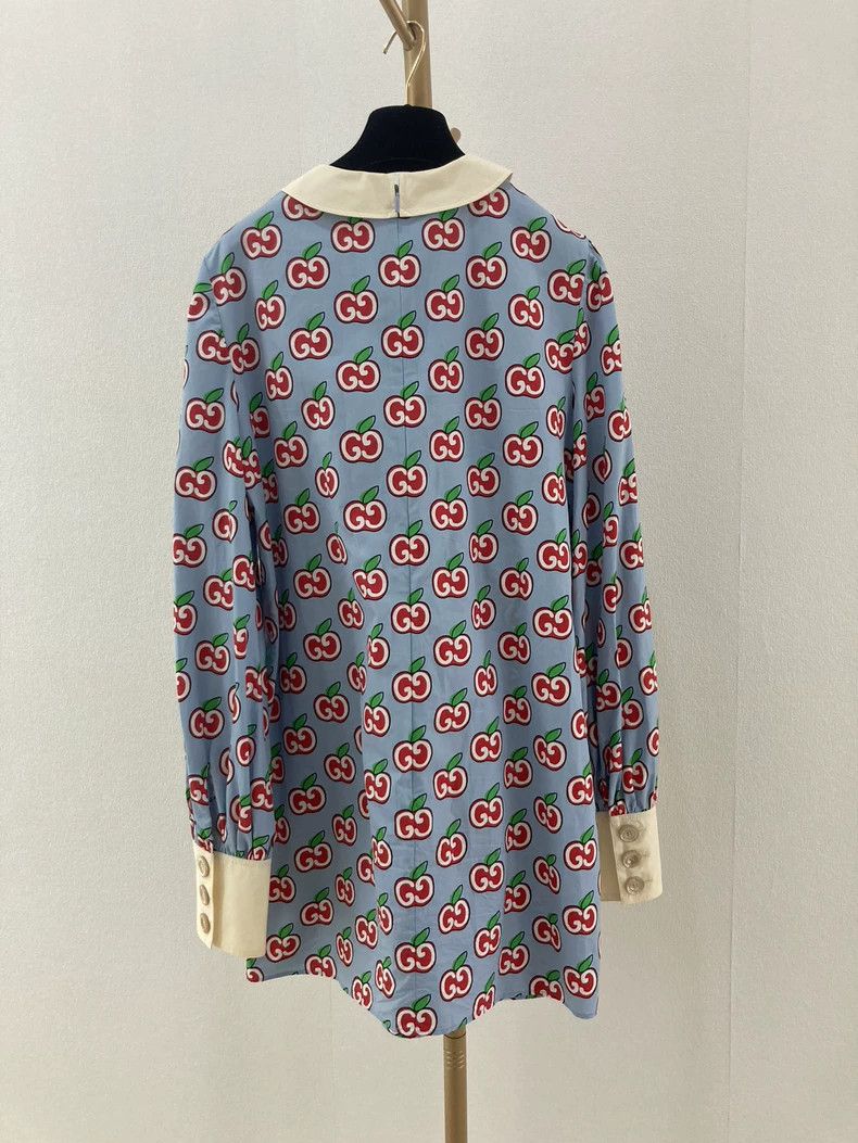 Gucci Gucci Limited Blue Apple Dress - dmc Size US 32 / EU 48 - 2 Thumbnail