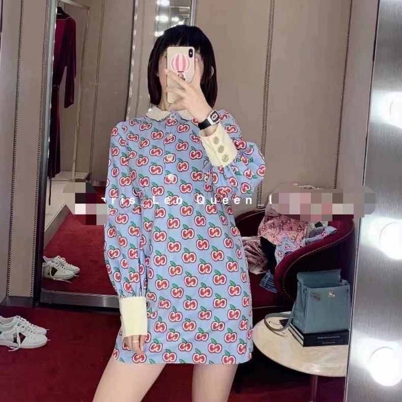 Gucci Gucci Limited Blue Apple Dress - dmc Size US 32 / EU 48 - 9 Thumbnail