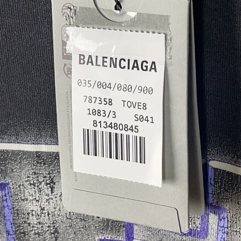 Balenciaga Balenciaga SS24 Distressed Logo Short Sleeve Tee - dmc Size US M / EU 48-50 / 2 - 6 Thumbnail