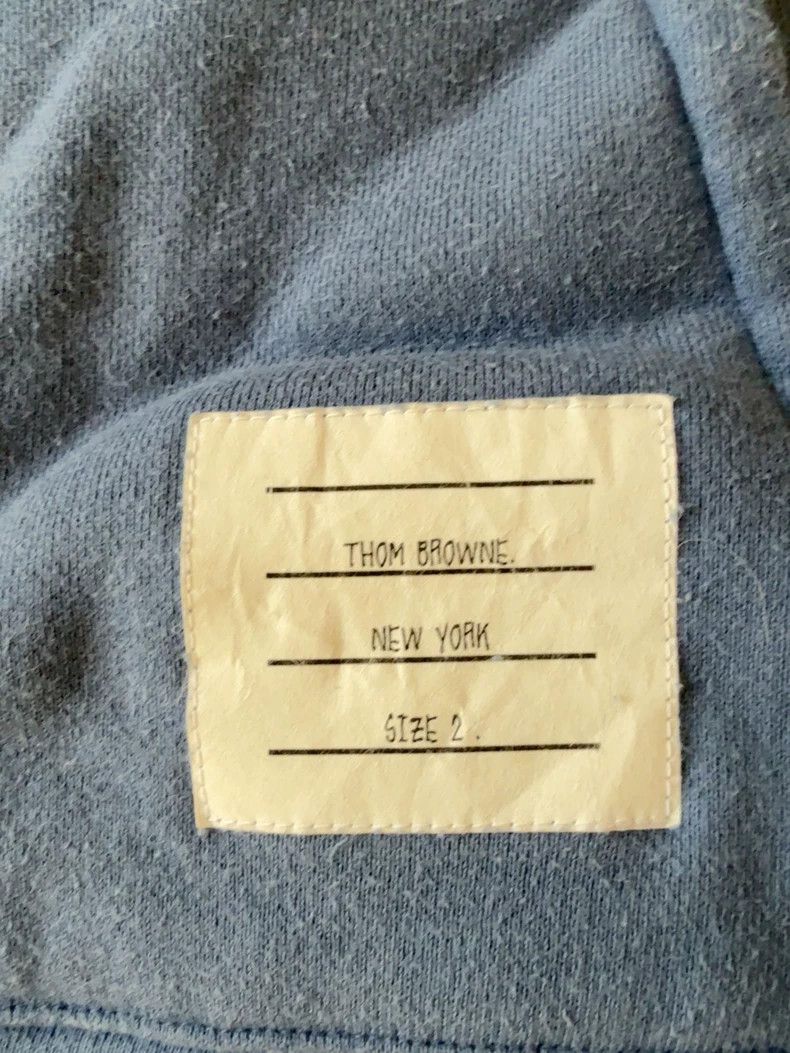 Thom Browne TB Gray Hoodie with Striped Sleeves - dmc Size US M / EU 48-50 / 2 - 2 Thumbnail