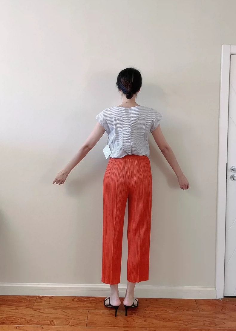 Issey Miyake Issey Miyake PP JF204 Orange Pleated Pants - dmc Size US 30 / EU 46 - 3 Thumbnail