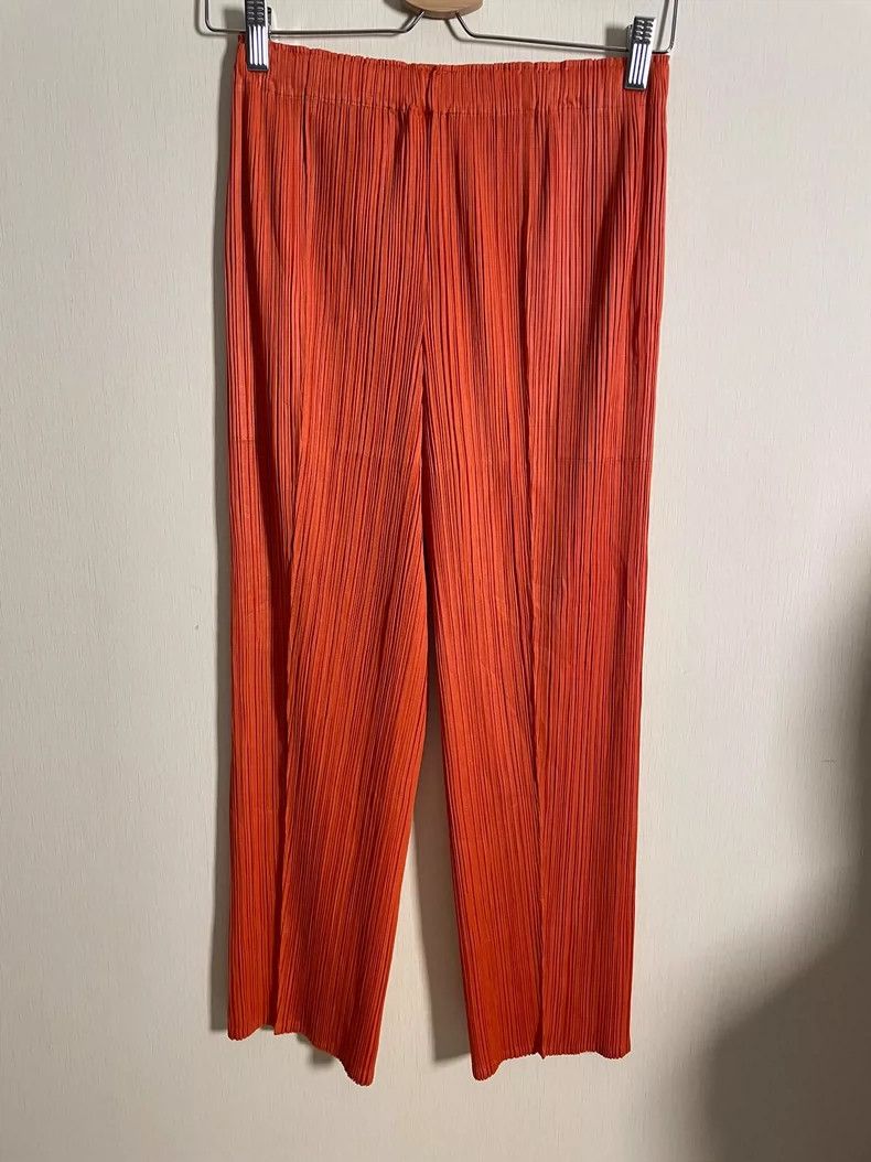 Issey Miyake Issey Miyake PP JF204 Orange Pleated Pants - dmc Size US 30 / EU 46 - 4 Thumbnail