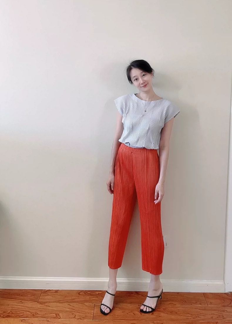 Issey Miyake Issey Miyake PP JF204 Orange Pleated Pants - dmc Size US 30 / EU 46 - 2 Thumbnail
