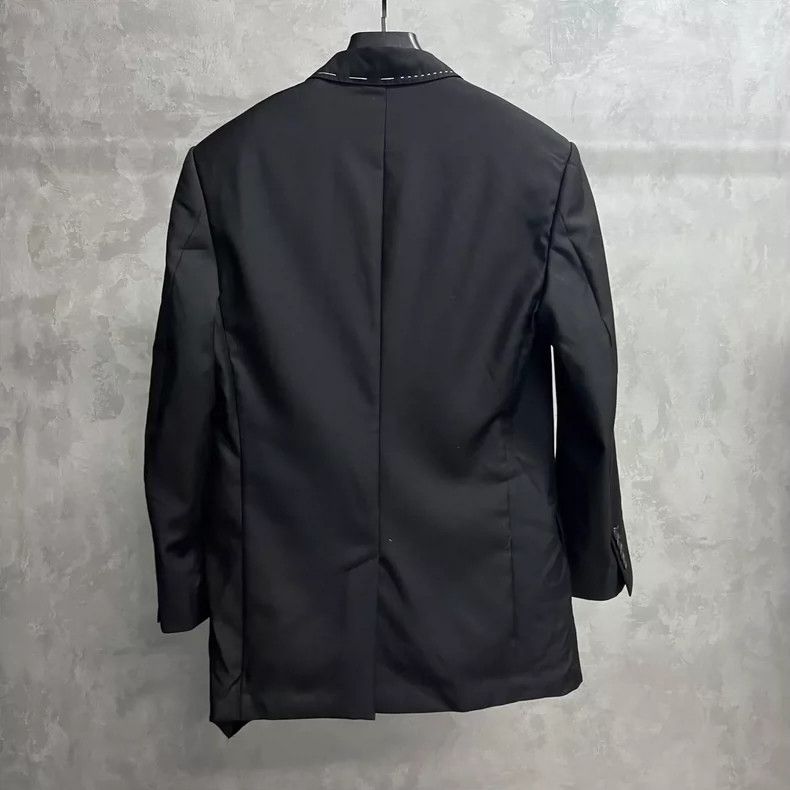 Givenchy Givenchy Black Stitch Detail Blazer Jacket - dmc Size US L / EU 52-54 / 3 - 2 Thumbnail