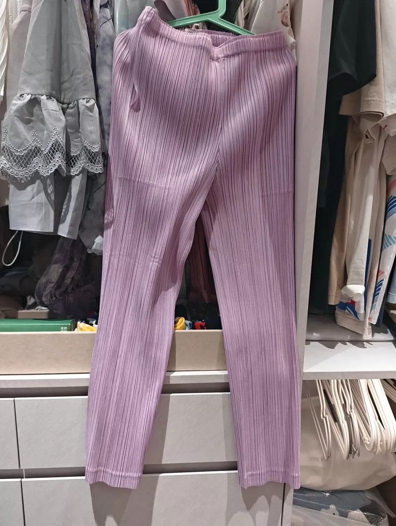 Issey Miyake Issey Miyake Pleats Please Pink Purple Pants - dmc Size US 28 / EU 44 - 2 Thumbnail