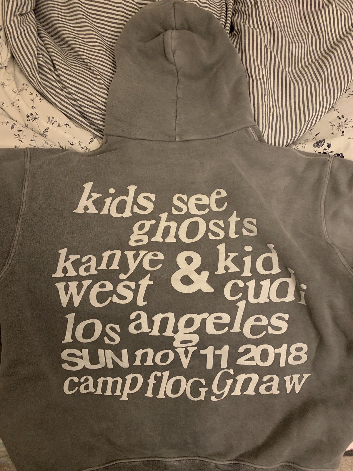 Kanye West Kid Cudi Kids See Ghosts Camp Flog Gnaw 2018 KSG Hoodie Grailed