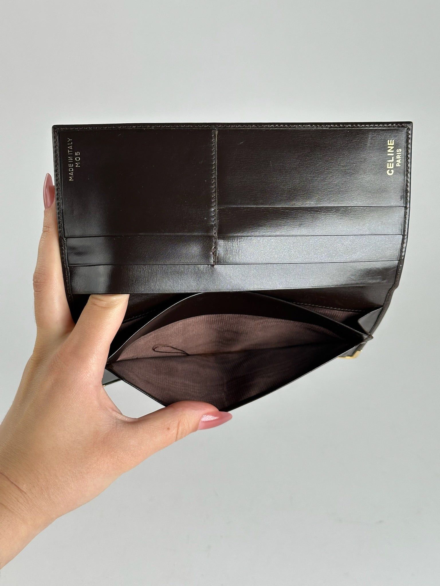 Celine Vintage Leather card holder ID holder black Size ONE SIZE - 3 Thumbnail