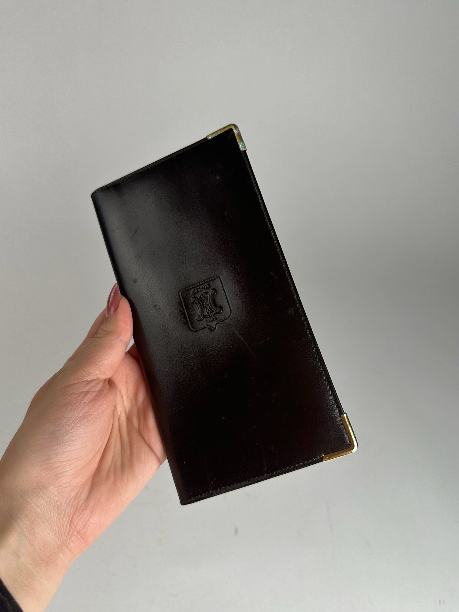 Celine Vintage Leather card holder ID holder black Size ONE SIZE - 8 Thumbnail