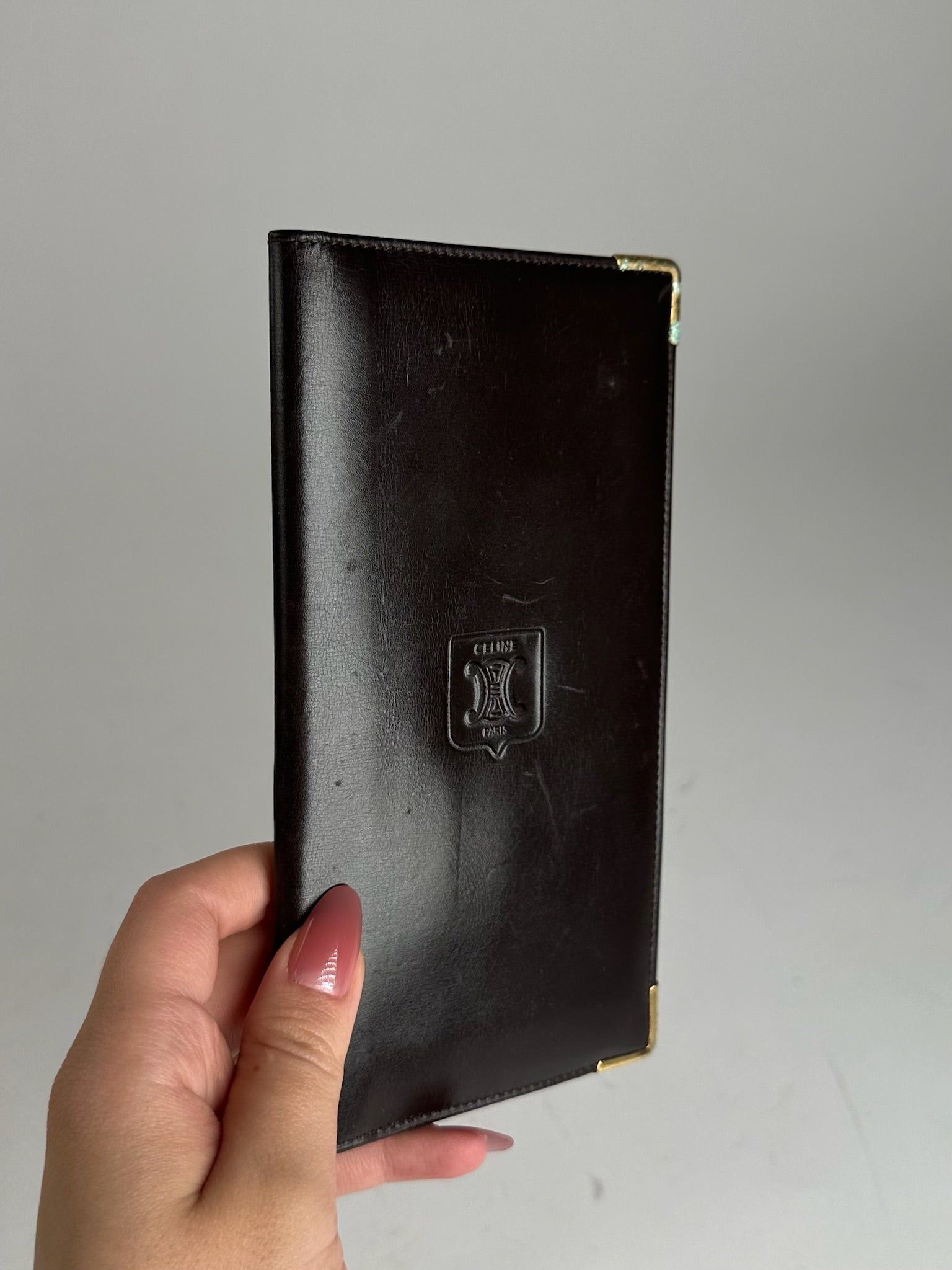 Celine Vintage Leather card holder ID holder black Size ONE SIZE - 9 Thumbnail