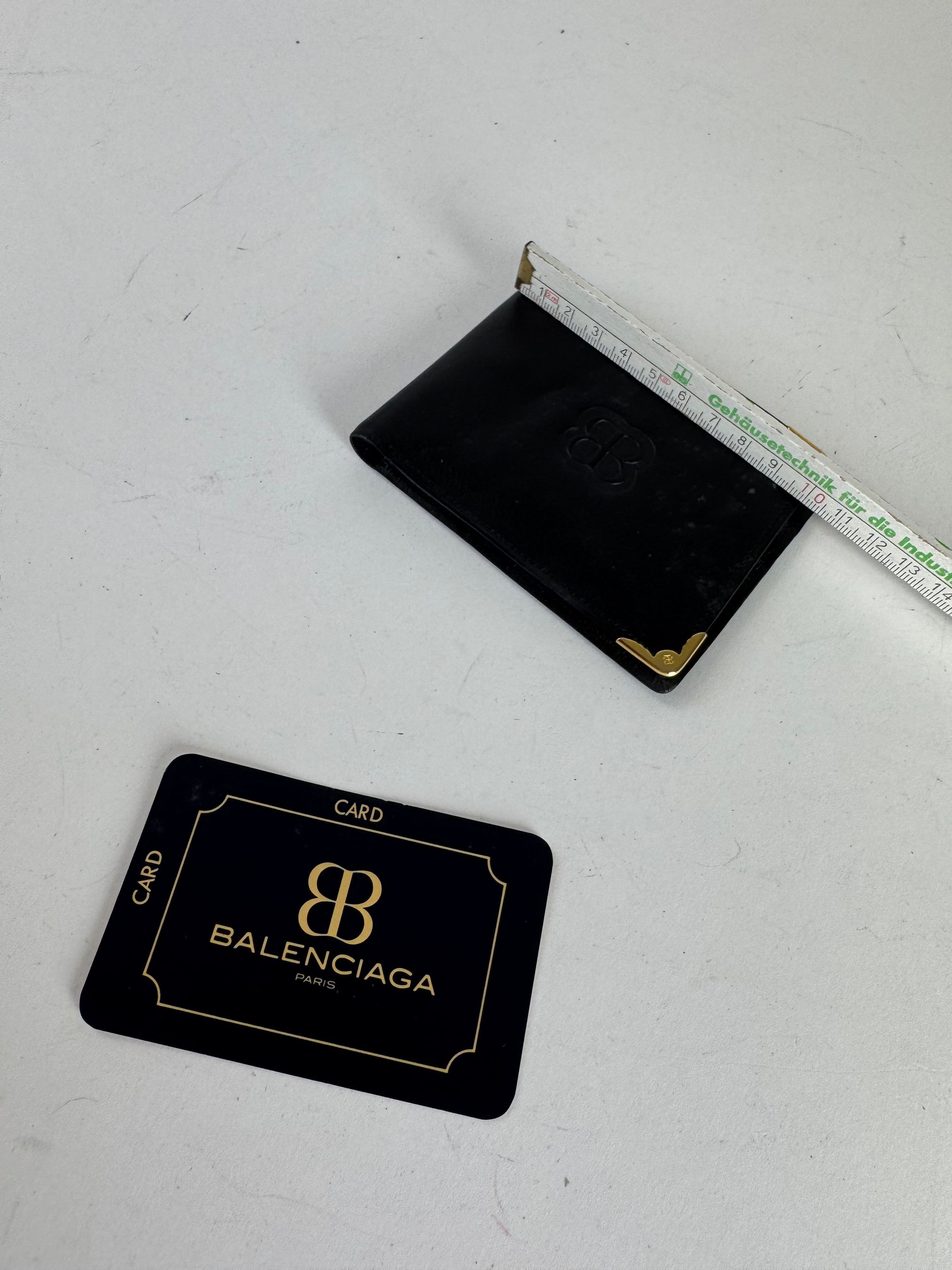 Balenciaga Vintage Leather Wallet Card Holder Black Size ONE SIZE - 2 Thumbnail