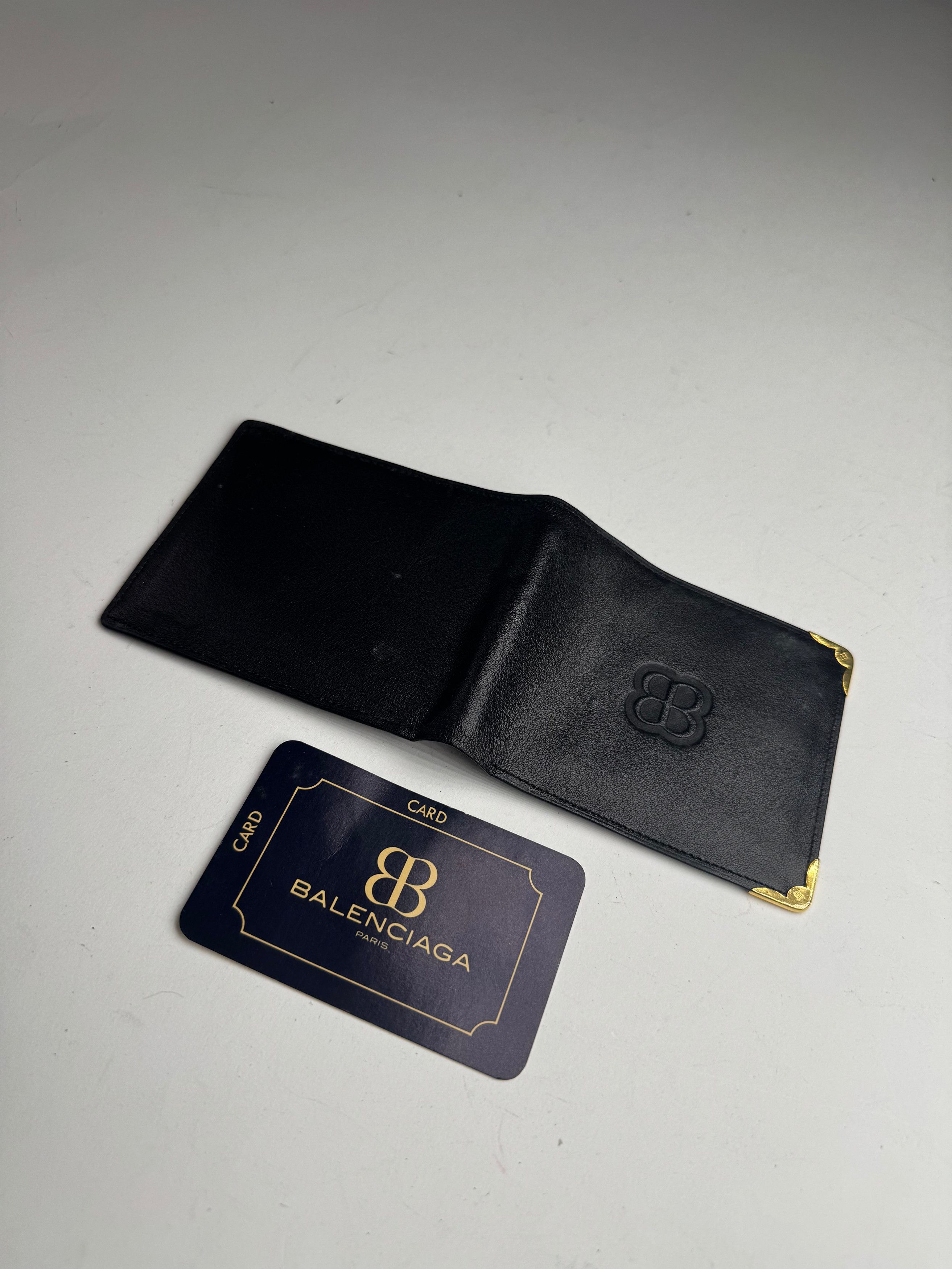 Balenciaga Vintage Leather Wallet Card Holder Black Size ONE SIZE - 6 Thumbnail