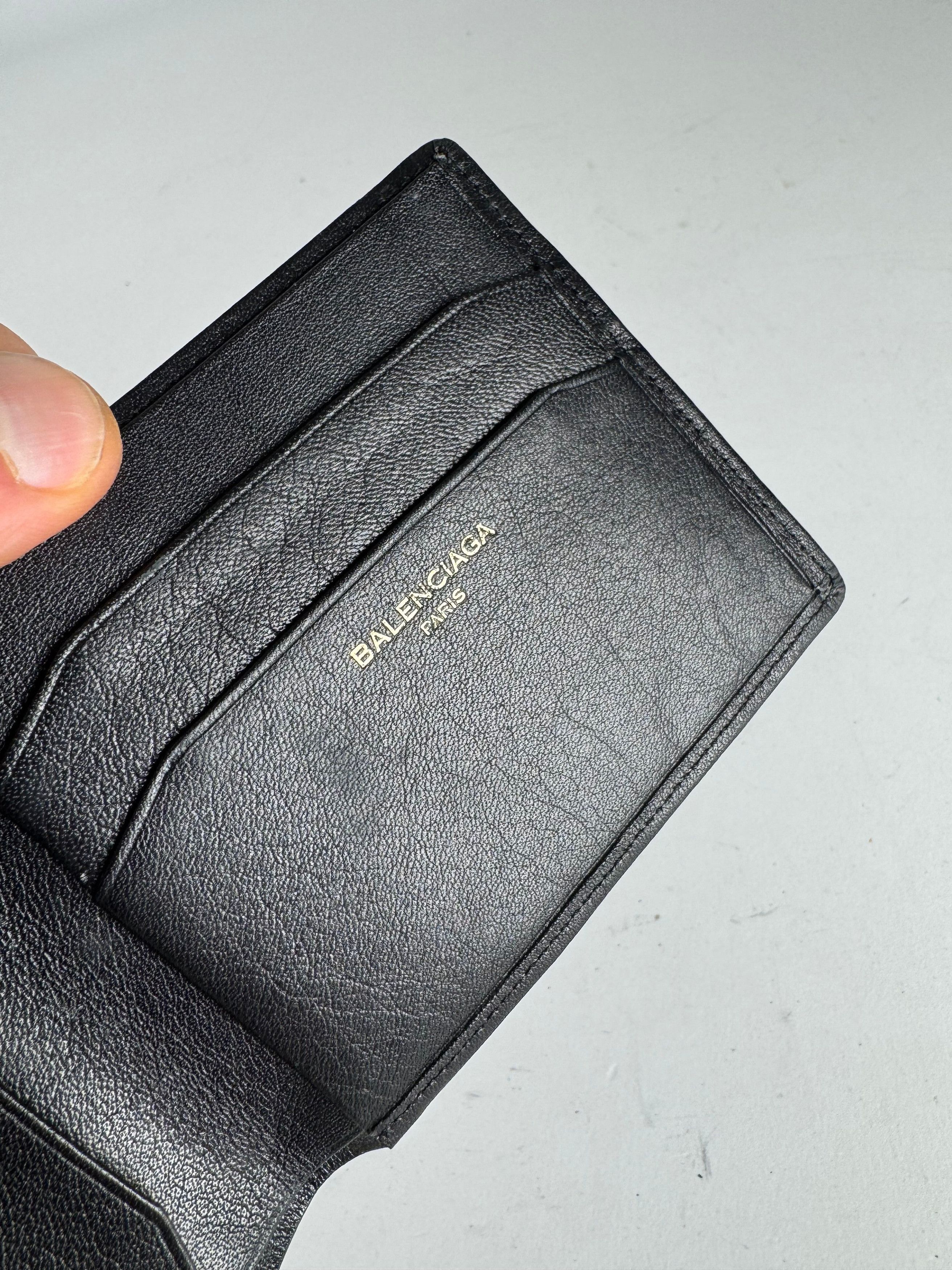 Balenciaga Vintage Leather Wallet Card Holder Black Size ONE SIZE - 8 Thumbnail
