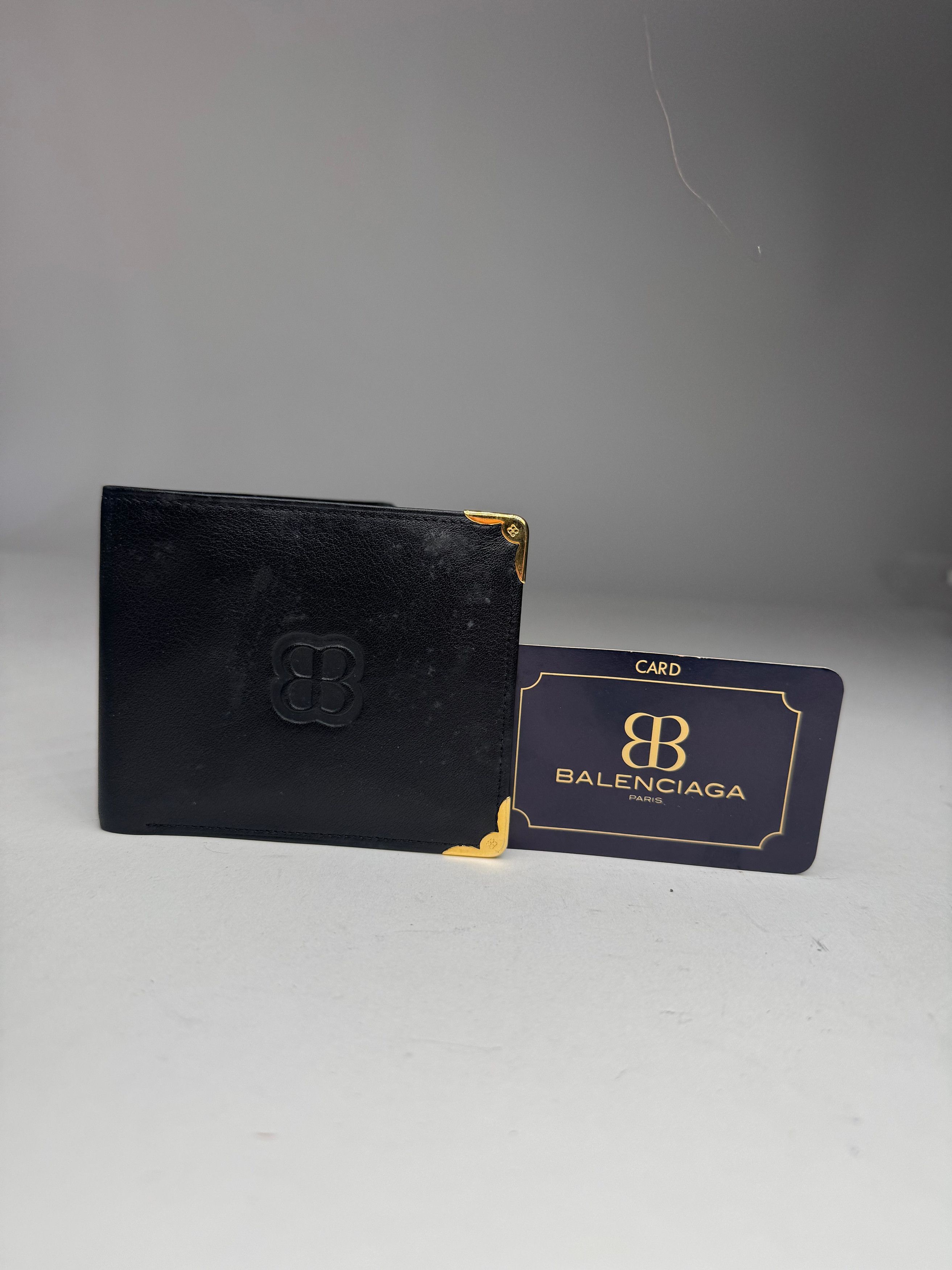 Balenciaga Vintage Leather Wallet Card Holder Black Size ONE SIZE - 12 Thumbnail