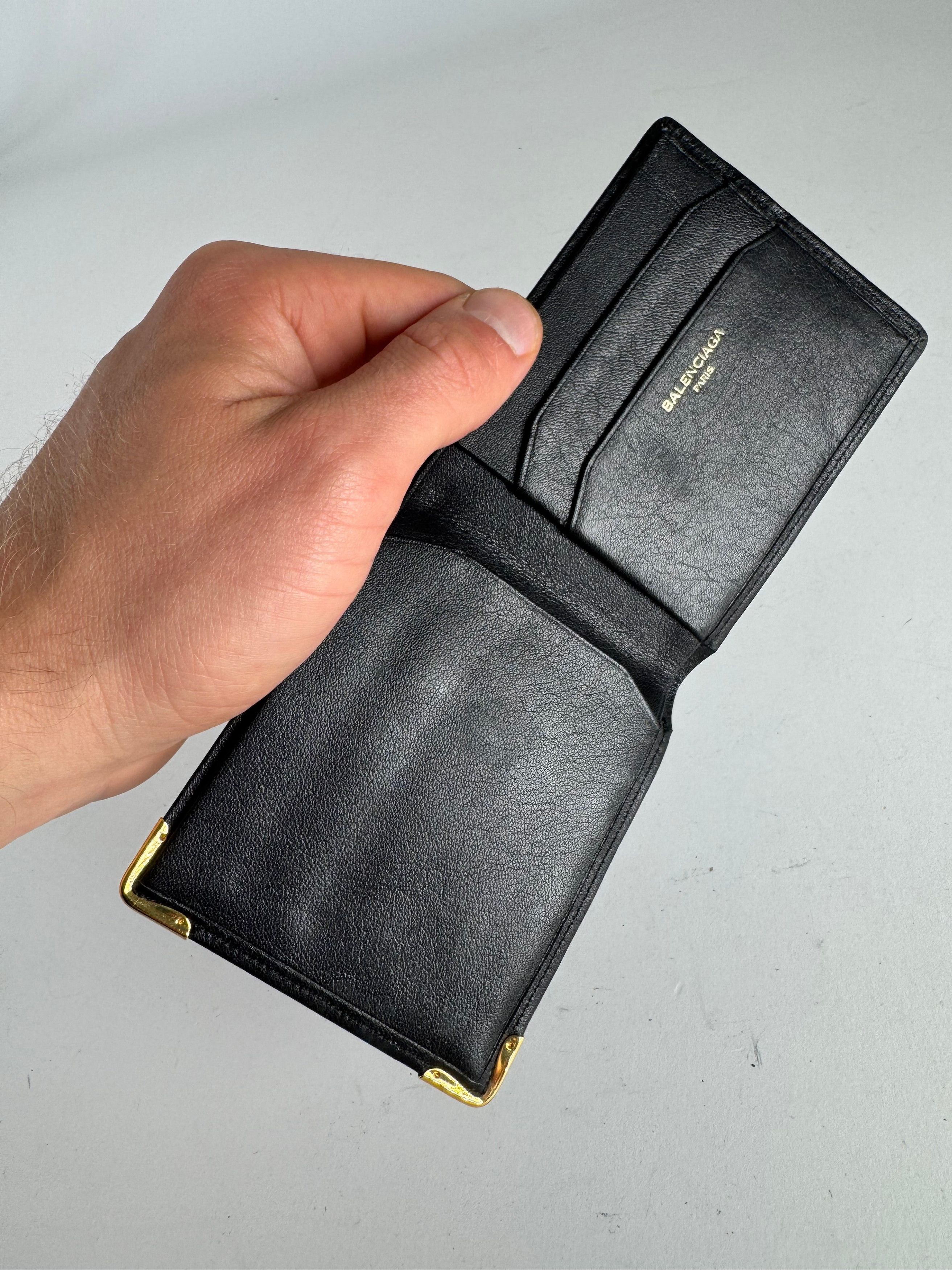 Balenciaga Vintage Leather Wallet Card Holder Black Size ONE SIZE - 10 Thumbnail