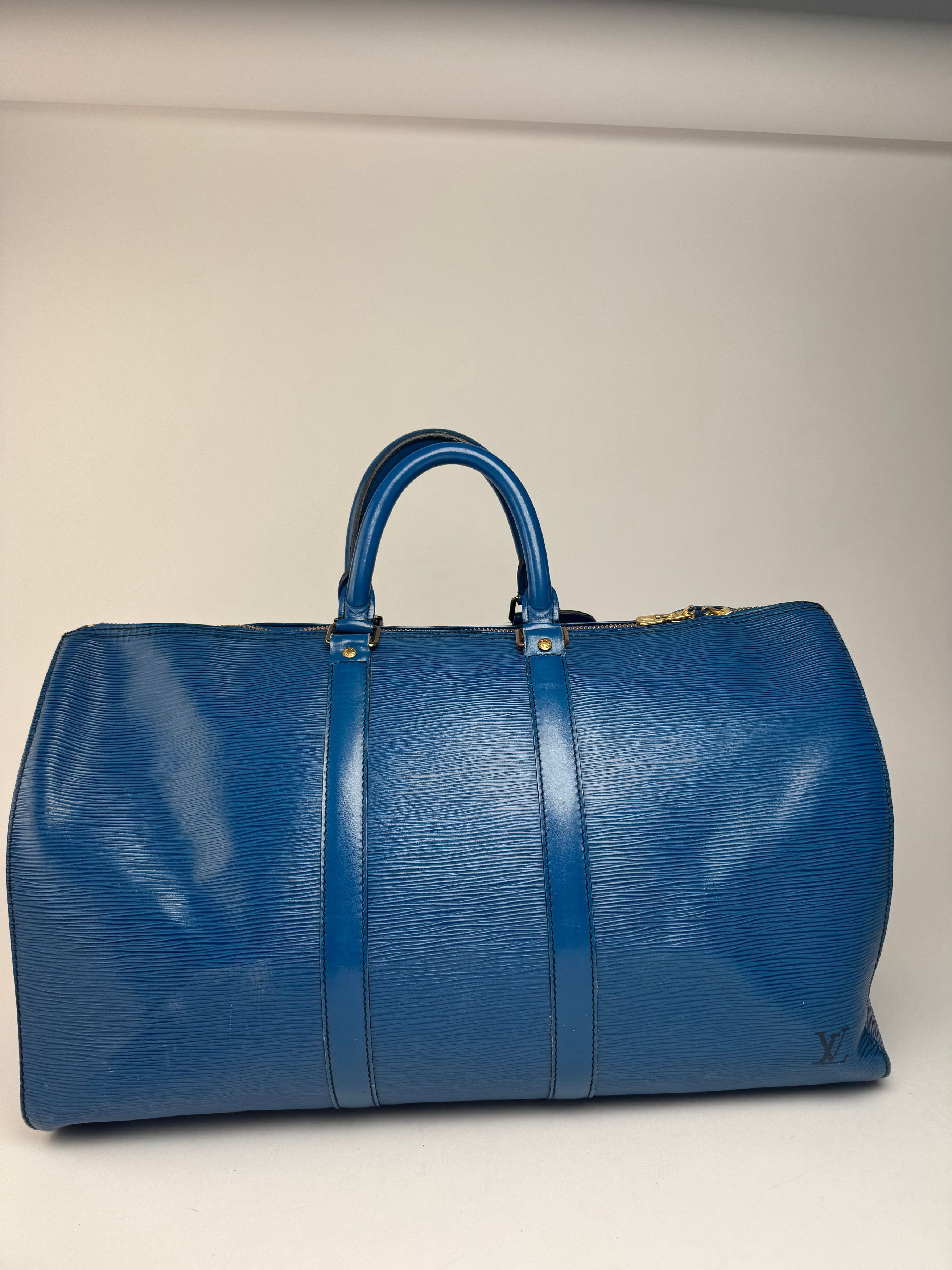 Louis Vuitton Vintage EPI Leather Duffel bag blue Size ONE SIZE - 8 Thumbnail