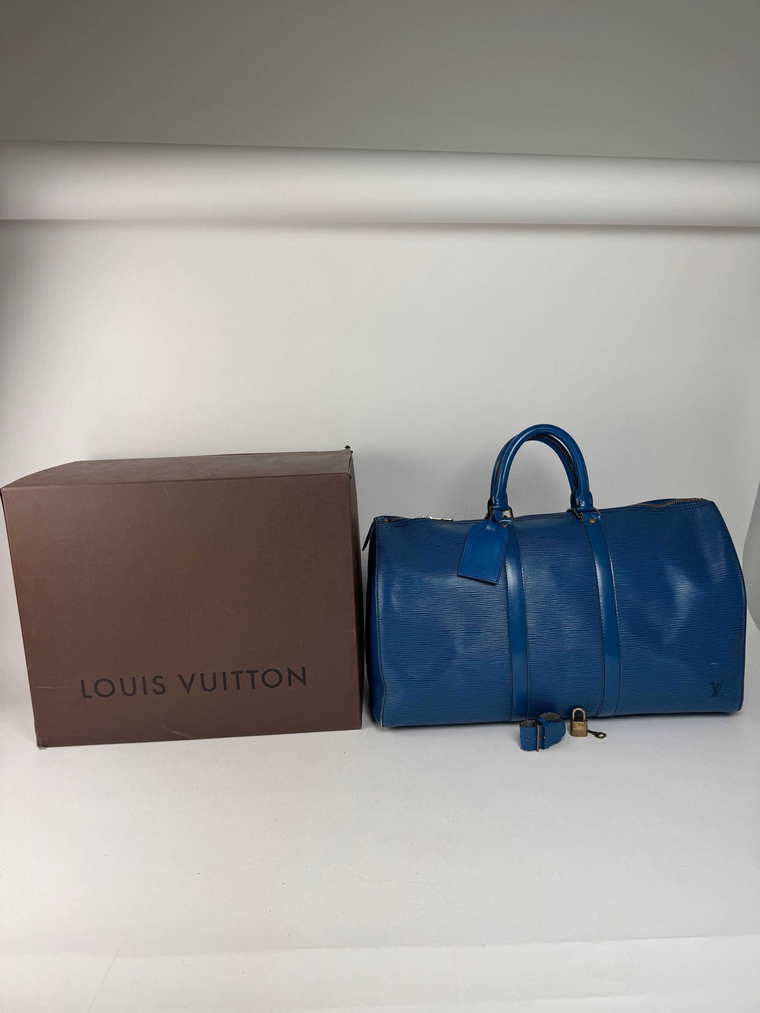 Louis Vuitton Vintage EPI Leather Duffel bag blue Size ONE SIZE - 9 Thumbnail