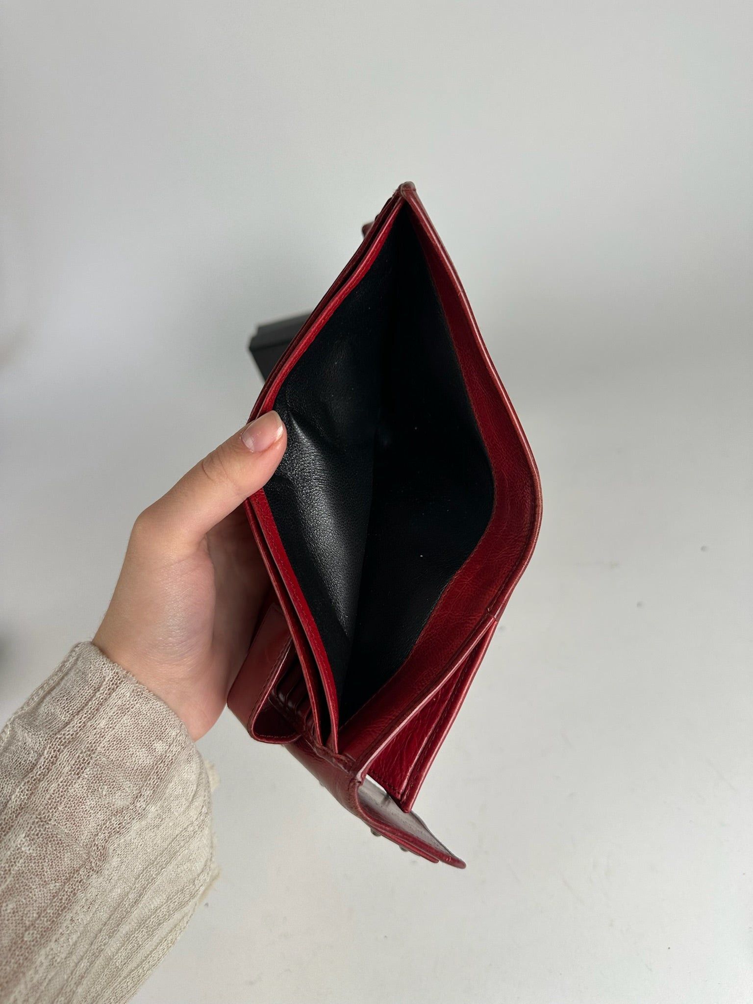 Other Vintage Yves Saint Laurent studded leather wallet red Size ONE SIZE - 6 Thumbnail