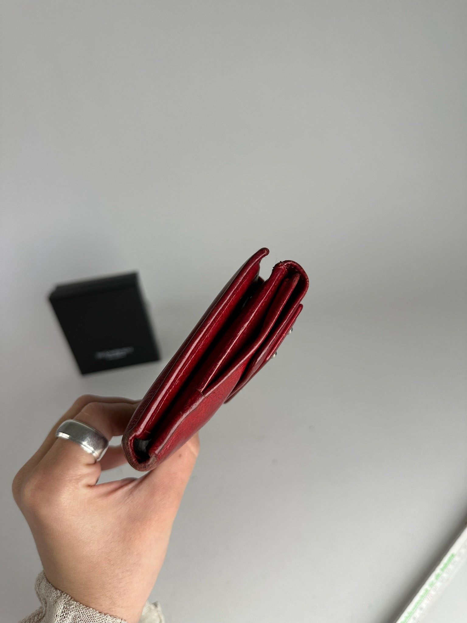 Other Vintage Yves Saint Laurent studded leather wallet red Size ONE SIZE - 5 Thumbnail