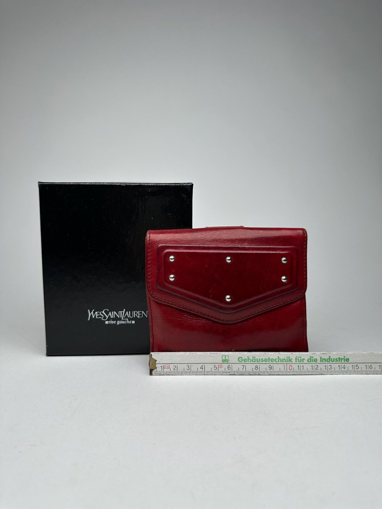Other Vintage Yves Saint Laurent studded leather wallet red Size ONE SIZE - 11 Thumbnail