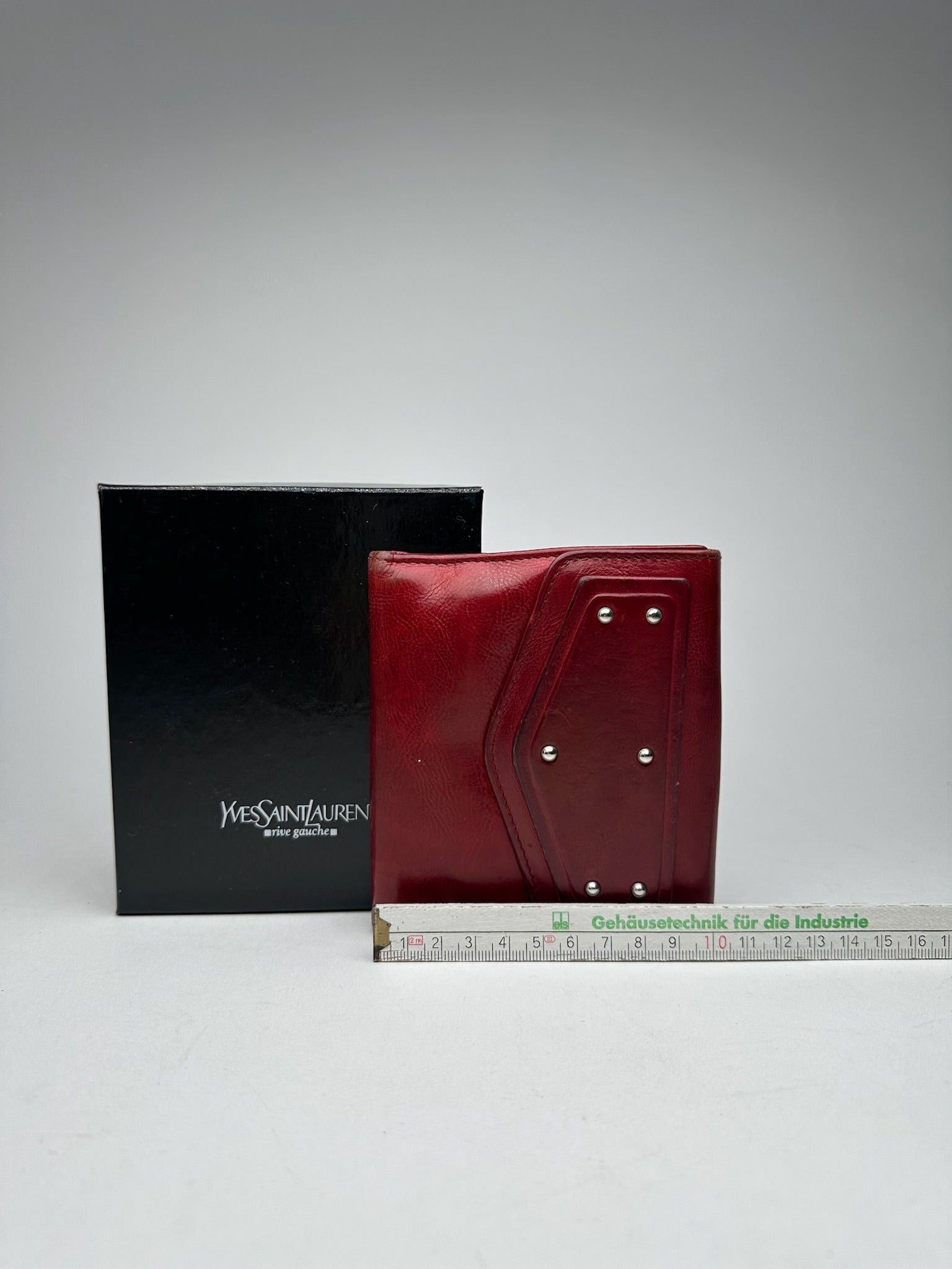Other Vintage Yves Saint Laurent studded leather wallet red Size ONE SIZE - 10 Thumbnail