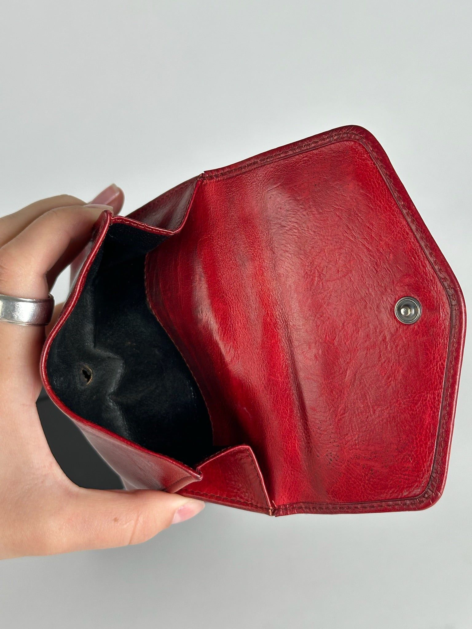 Other Vintage Yves Saint Laurent studded leather wallet red Size ONE SIZE - 8 Thumbnail