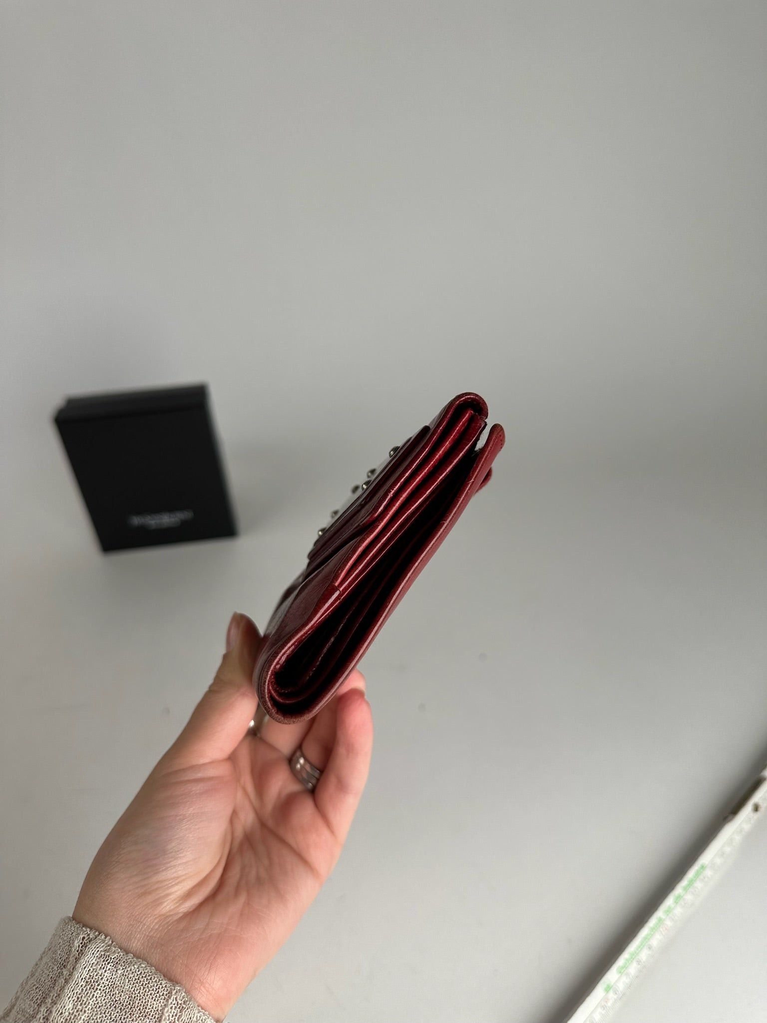 Other Vintage Yves Saint Laurent studded leather wallet red Size ONE SIZE - 13 Thumbnail