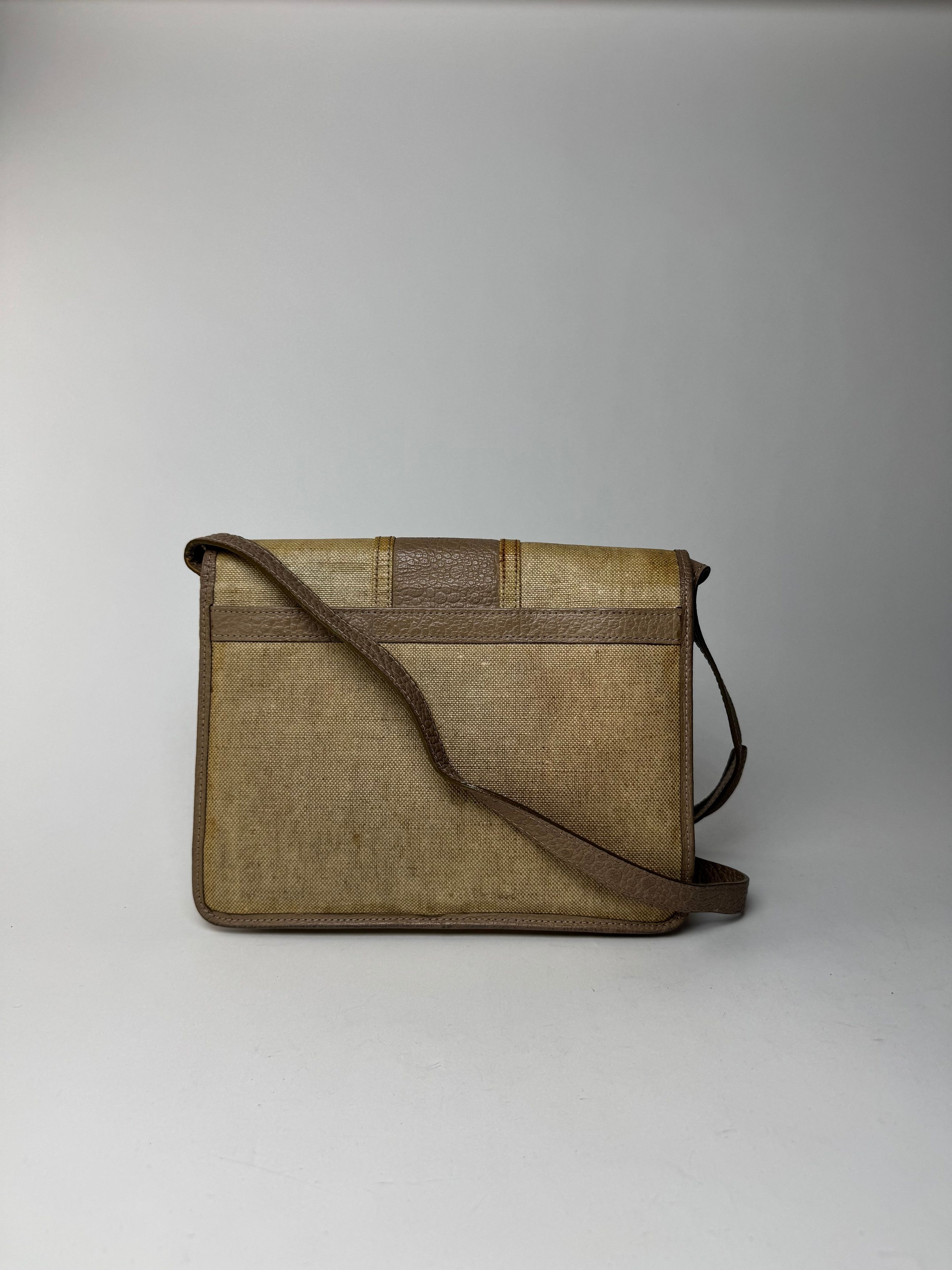Other Vintage Yves Saint Laurent Leather canvas bag beige brown Size ONE SIZE - 10 Thumbnail