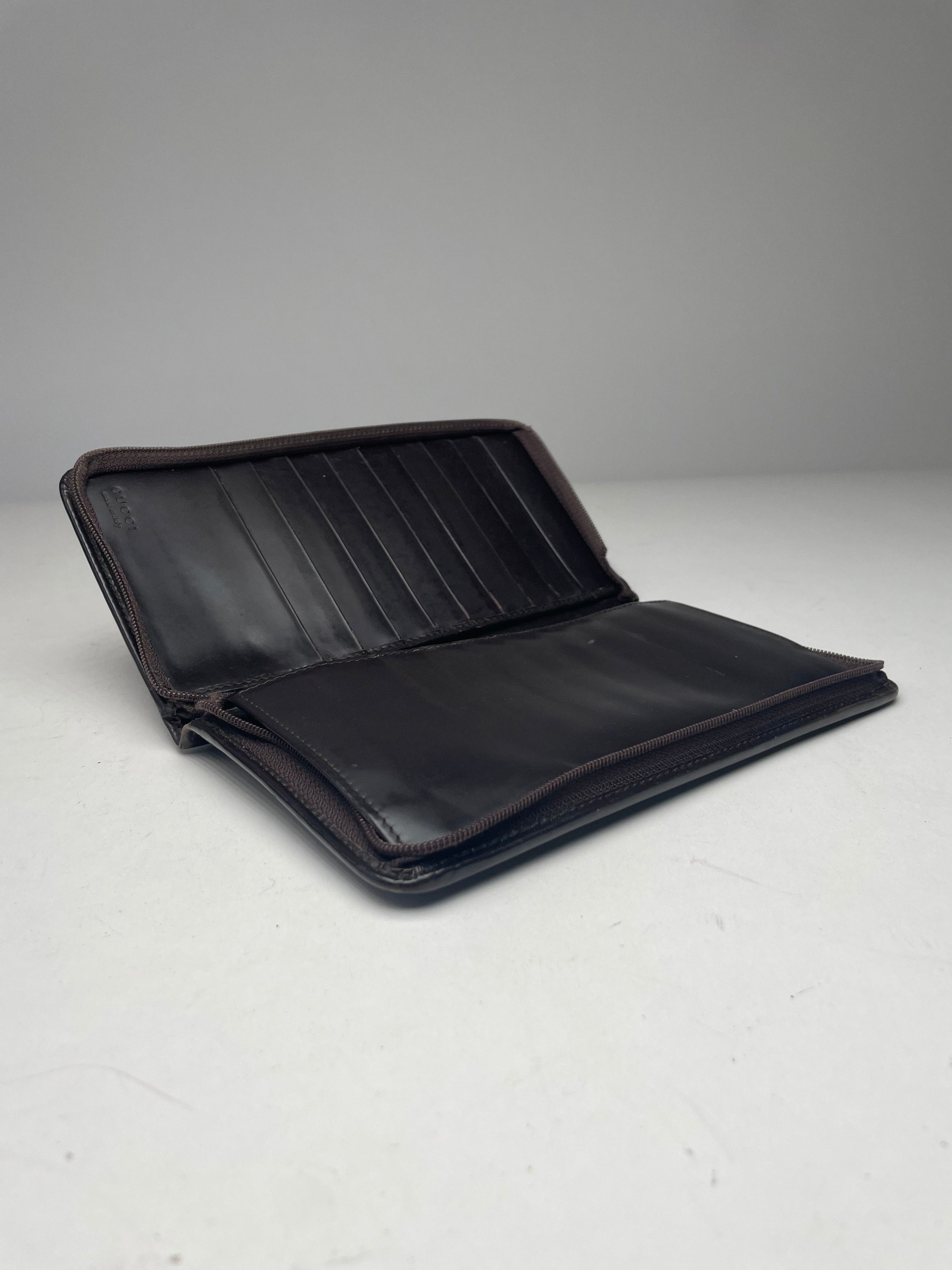 Gucci Vintage Patent Leather Wallet Brown Size ONE SIZE - 7 Thumbnail