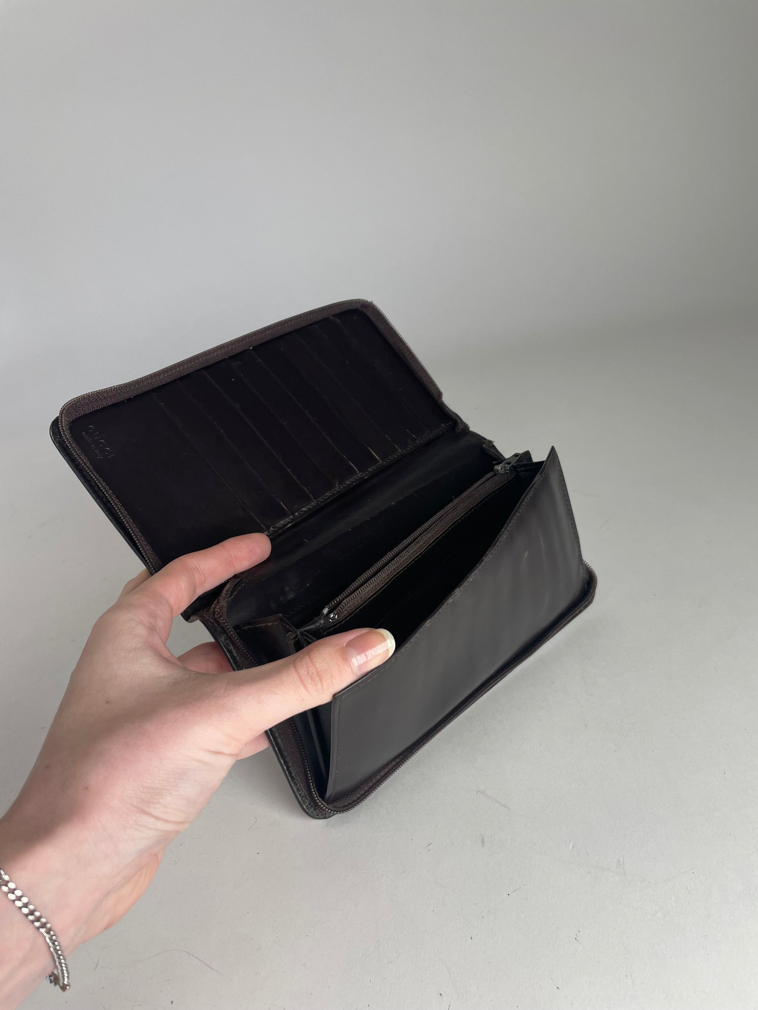 Gucci Vintage Patent Leather Wallet Brown Size ONE SIZE - 5 Thumbnail