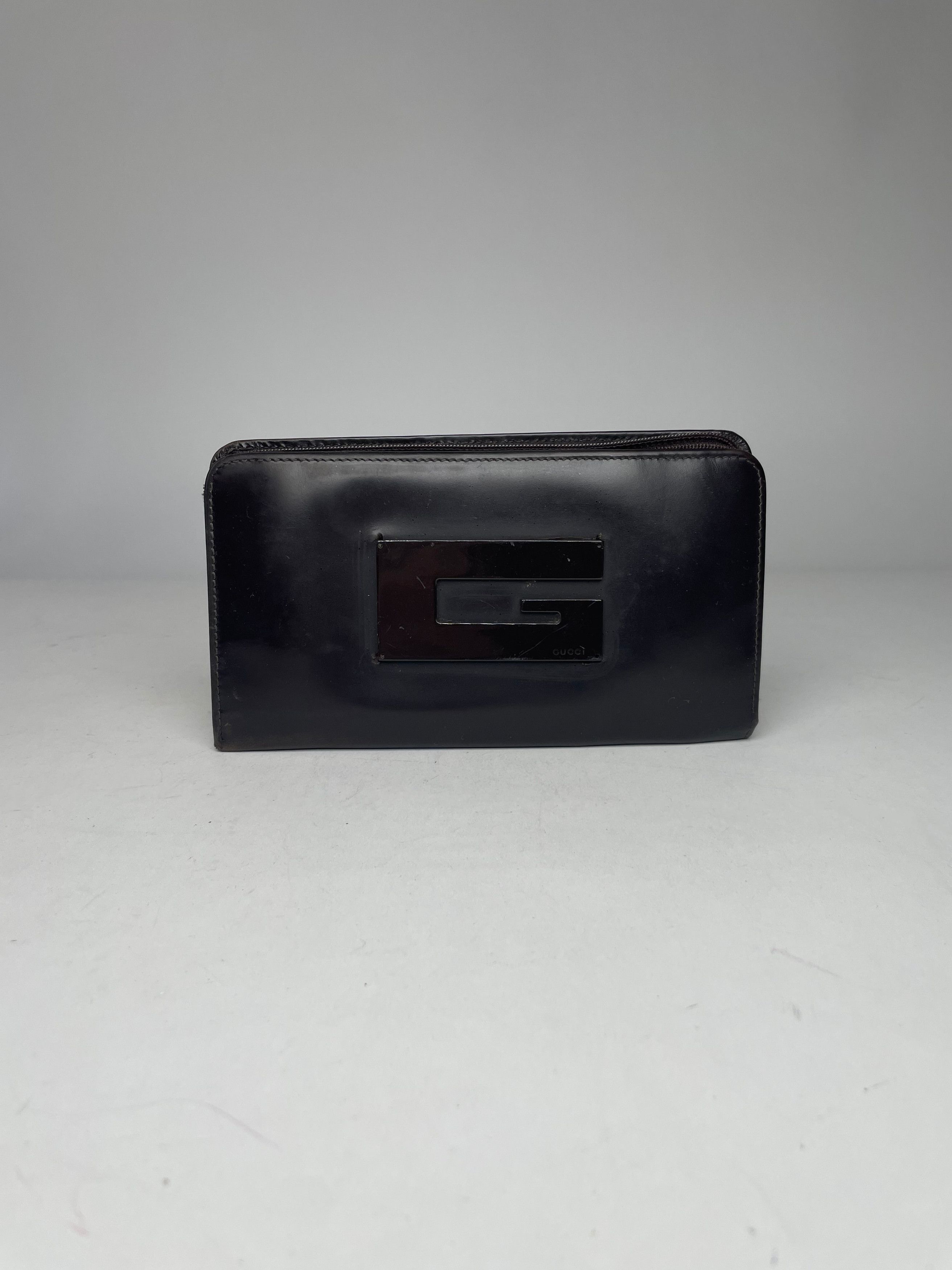 Gucci Vintage Patent Leather Wallet Brown Size ONE SIZE - 10 Thumbnail