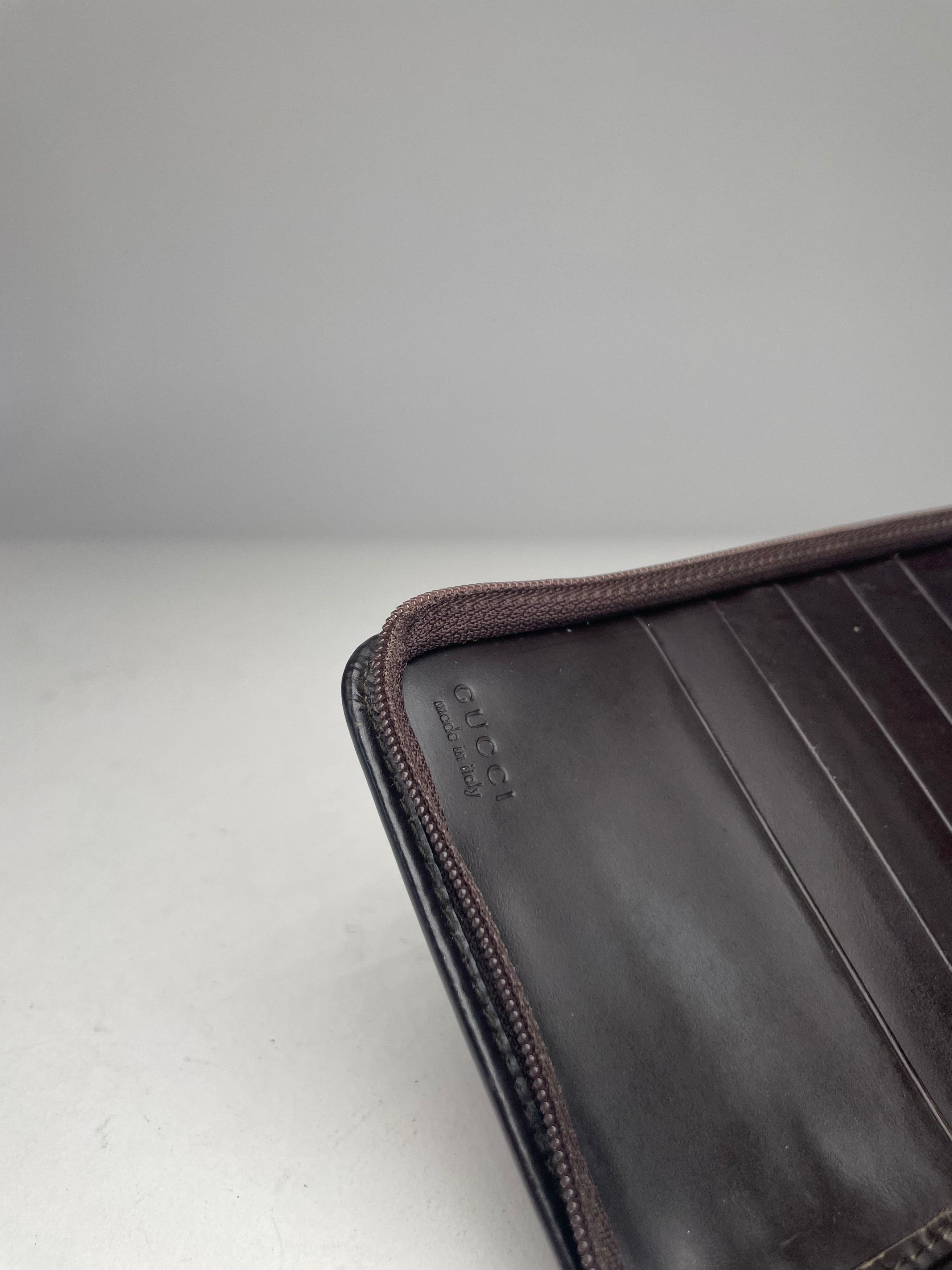 Gucci Vintage Patent Leather Wallet Brown Size ONE SIZE - 6 Thumbnail