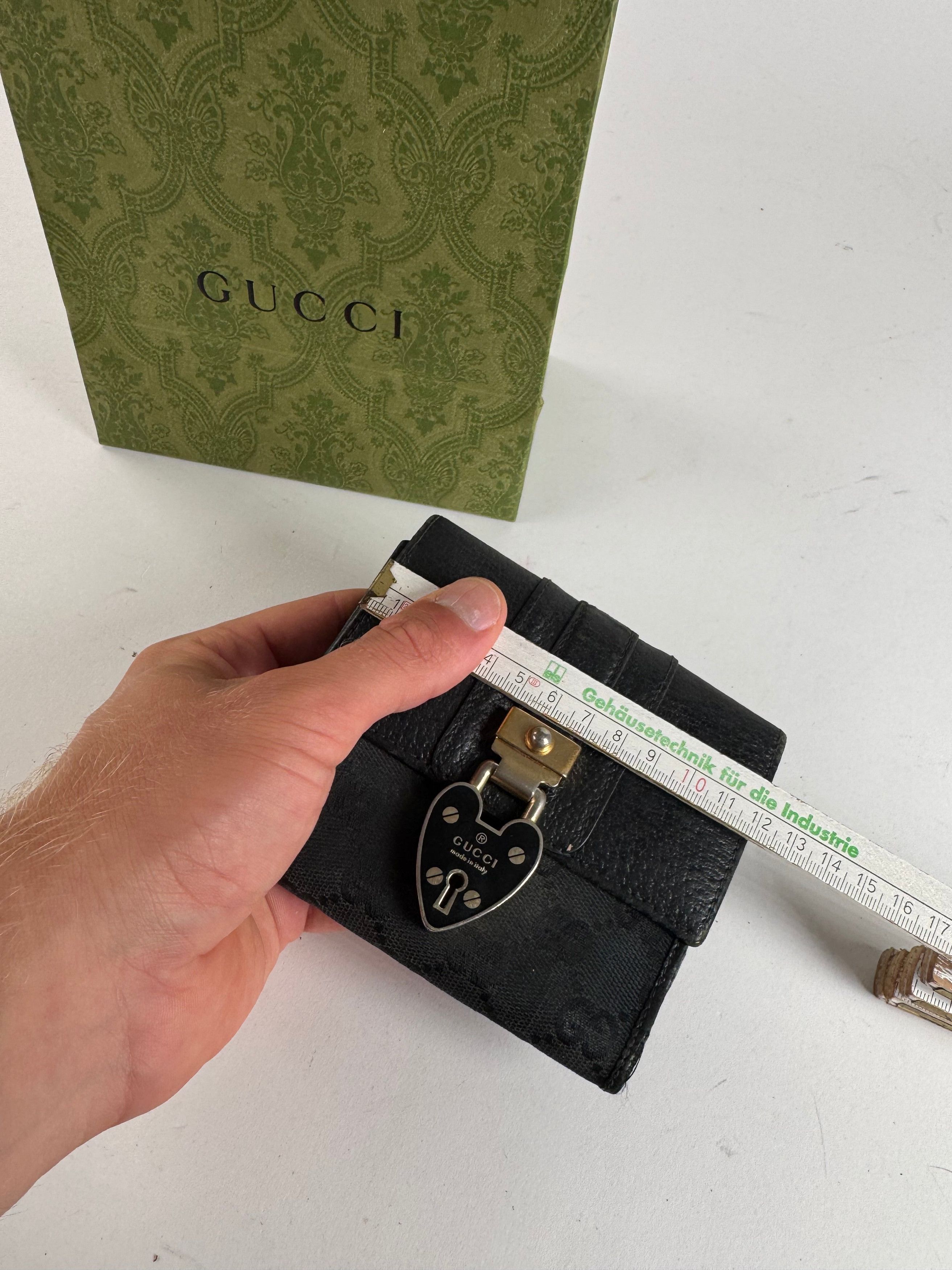 Gucci Vintage Monogram Leather wallet black Size ONE SIZE - 11 Thumbnail