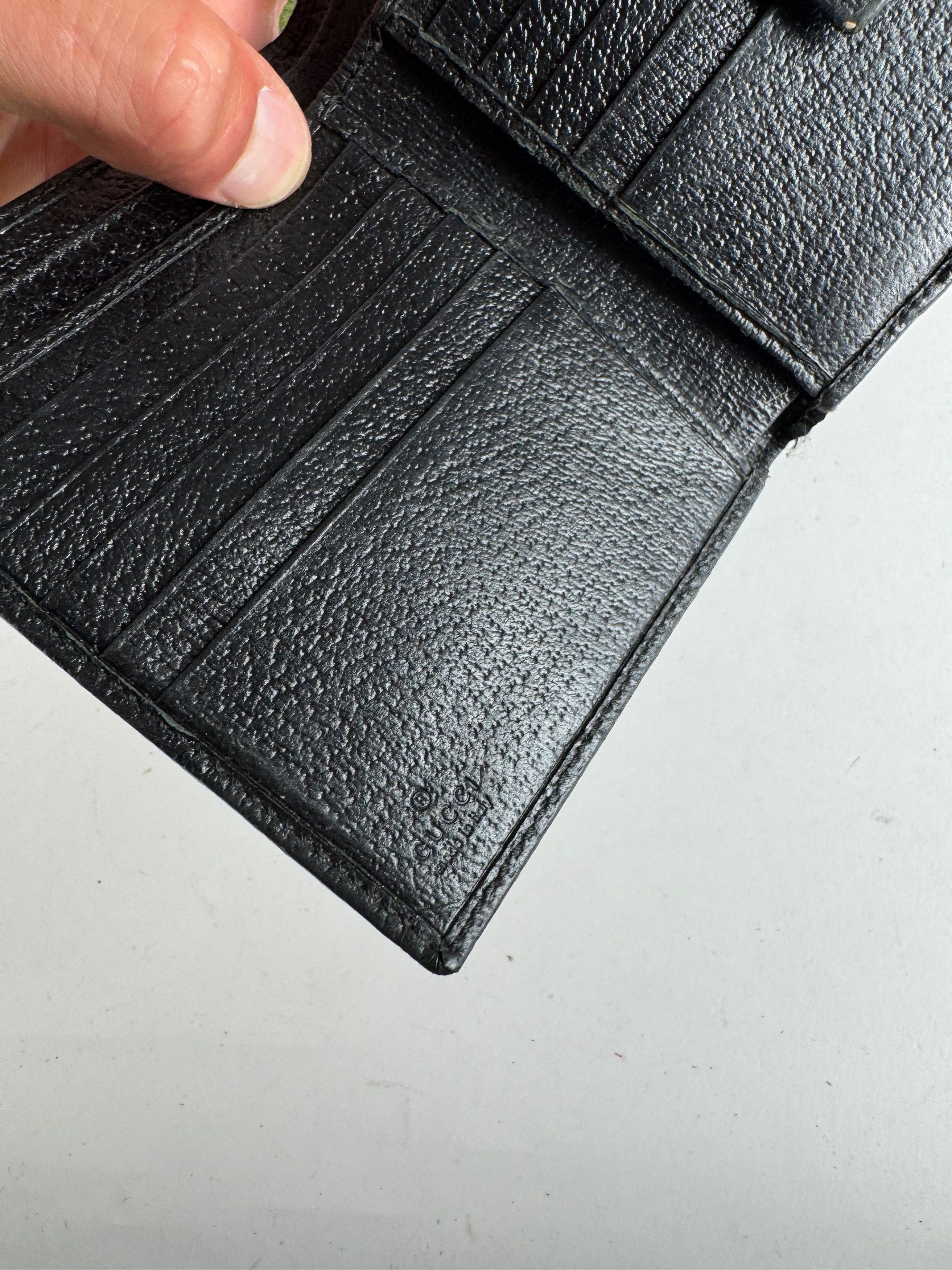 Gucci Vintage Monogram Leather wallet black Size ONE SIZE - 7 Thumbnail