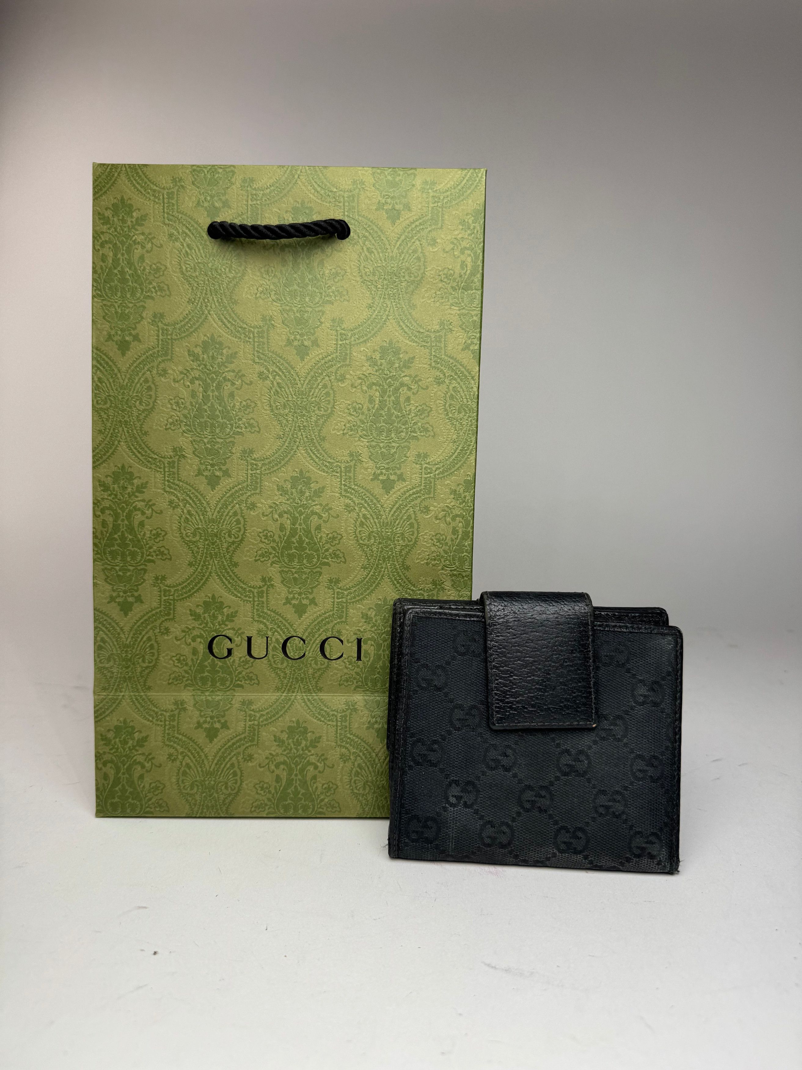 Gucci Vintage Monogram Leather wallet black Size ONE SIZE - 14 Thumbnail