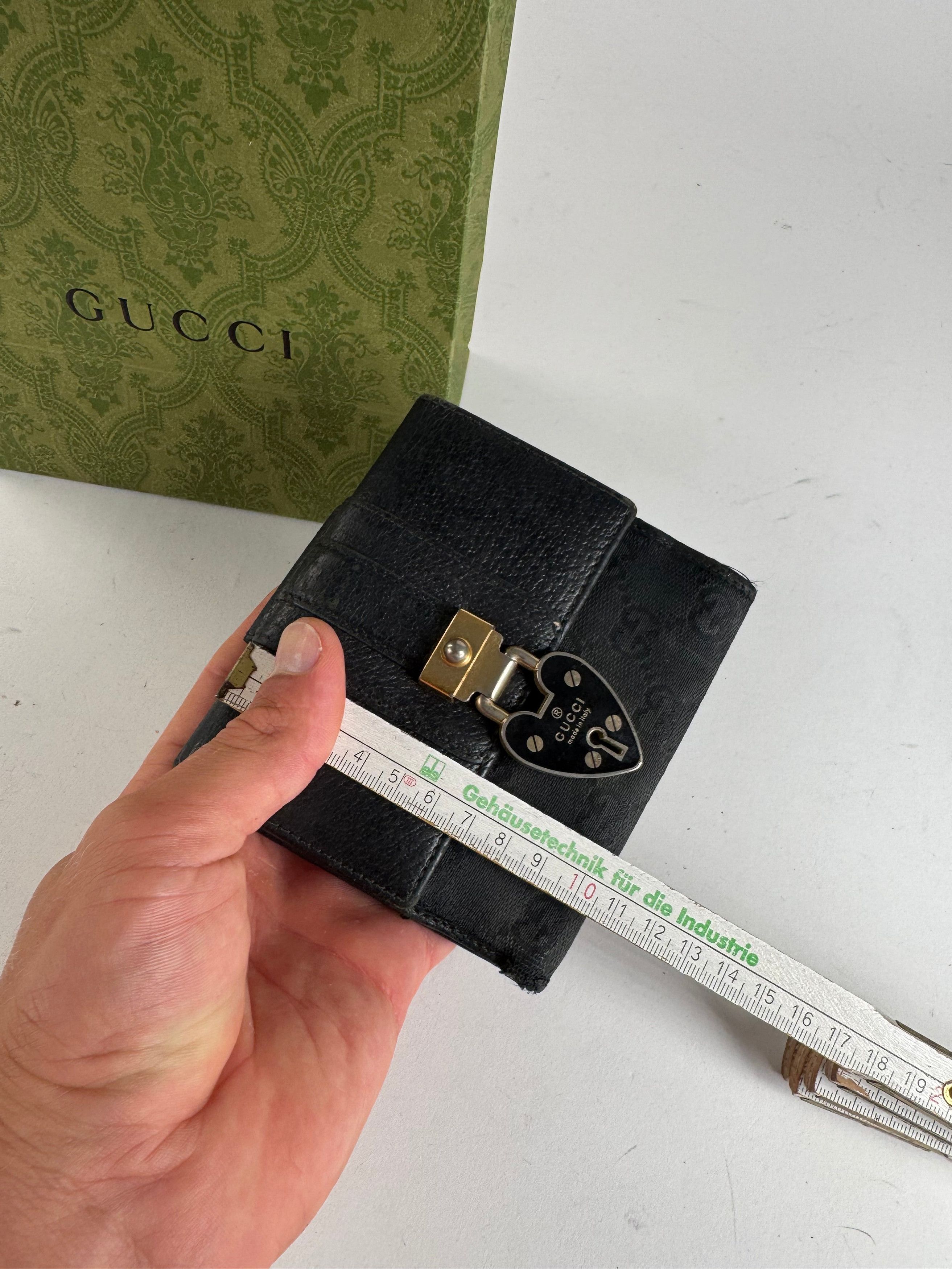 Gucci Vintage Monogram Leather wallet black Size ONE SIZE - 12 Thumbnail