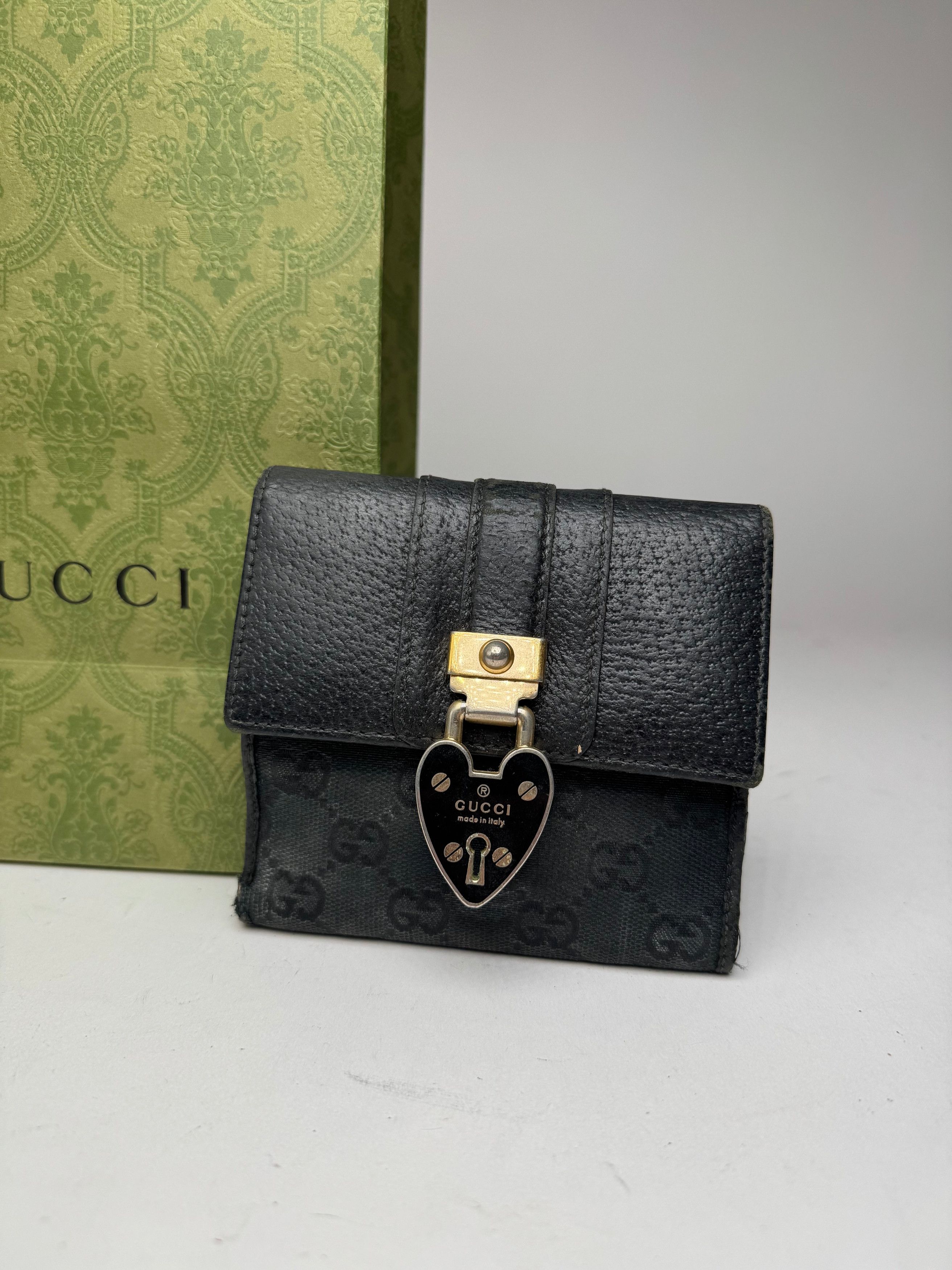 Gucci Vintage Monogram Leather wallet black Size ONE SIZE - 15 Thumbnail