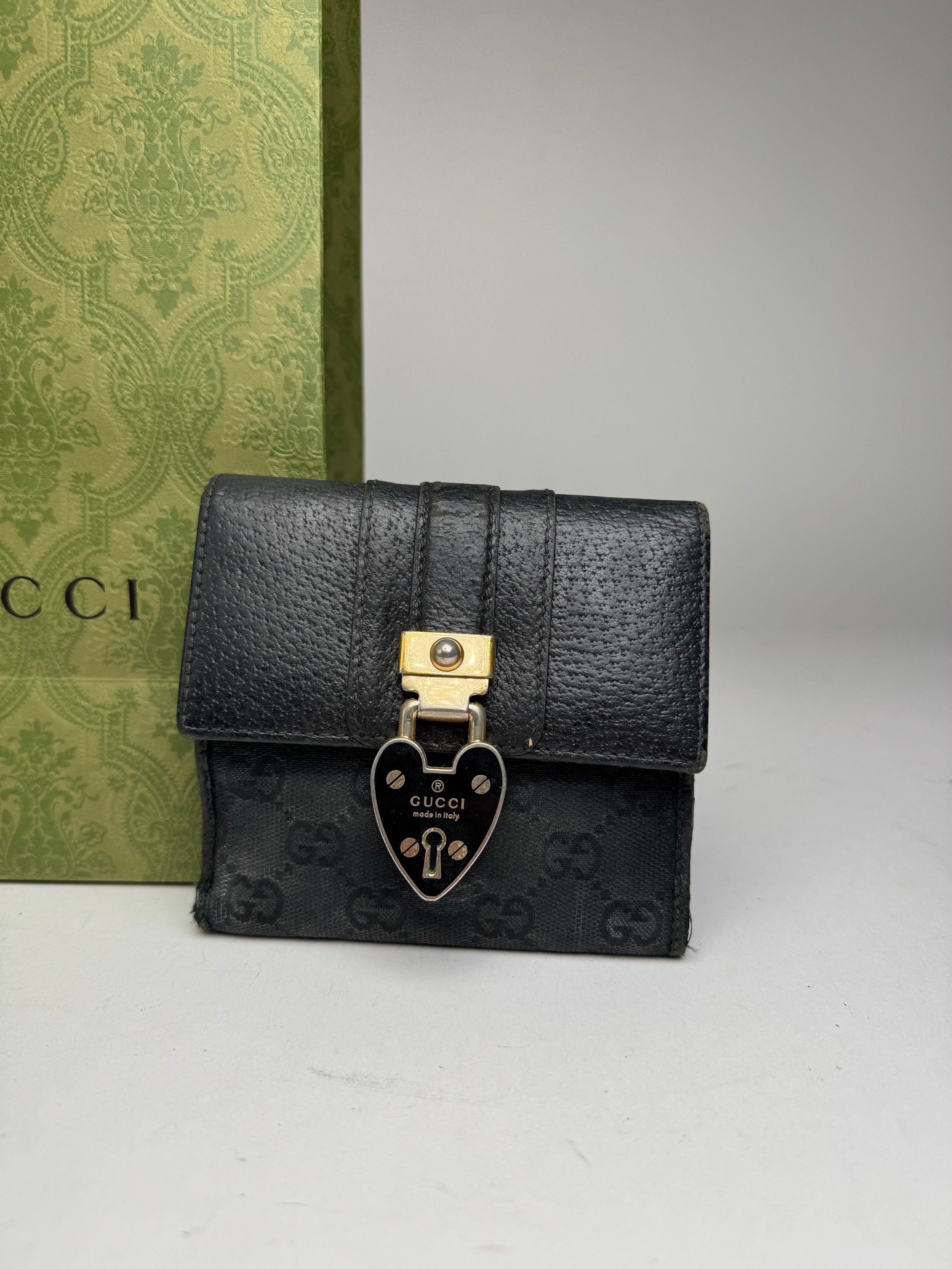 Gucci Vintage Monogram Leather wallet black Size ONE SIZE - 13 Thumbnail