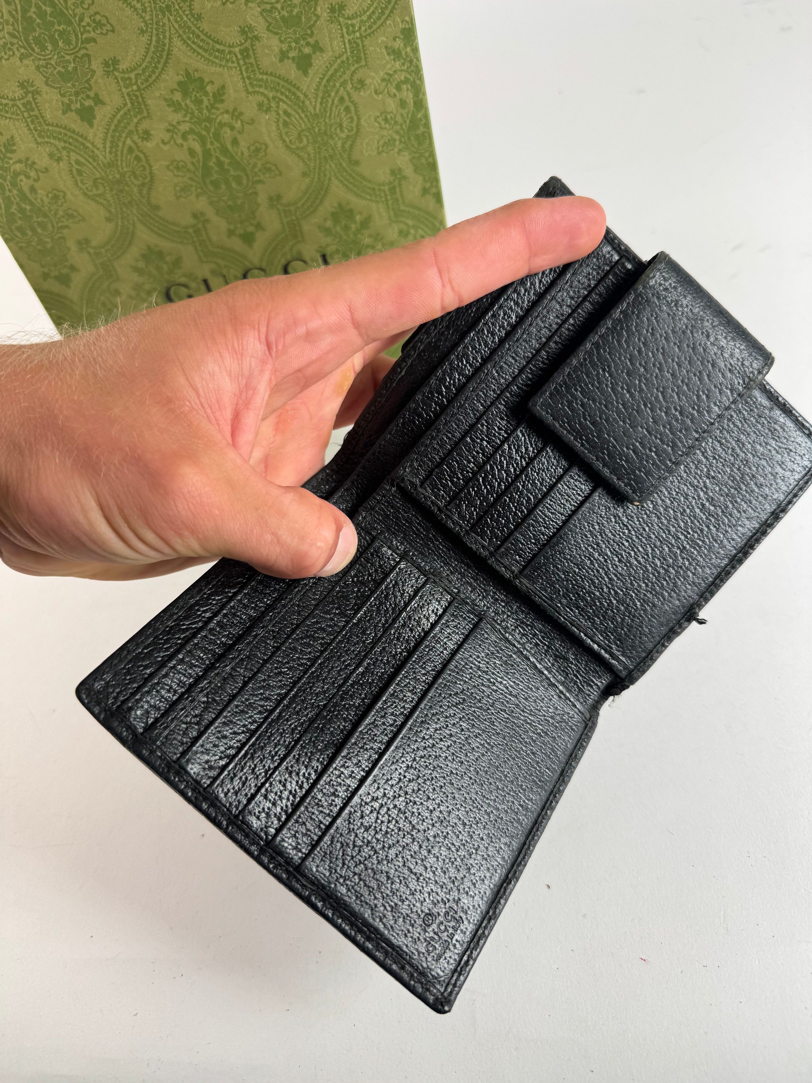 Gucci Vintage Monogram Leather wallet black Size ONE SIZE - 5 Thumbnail