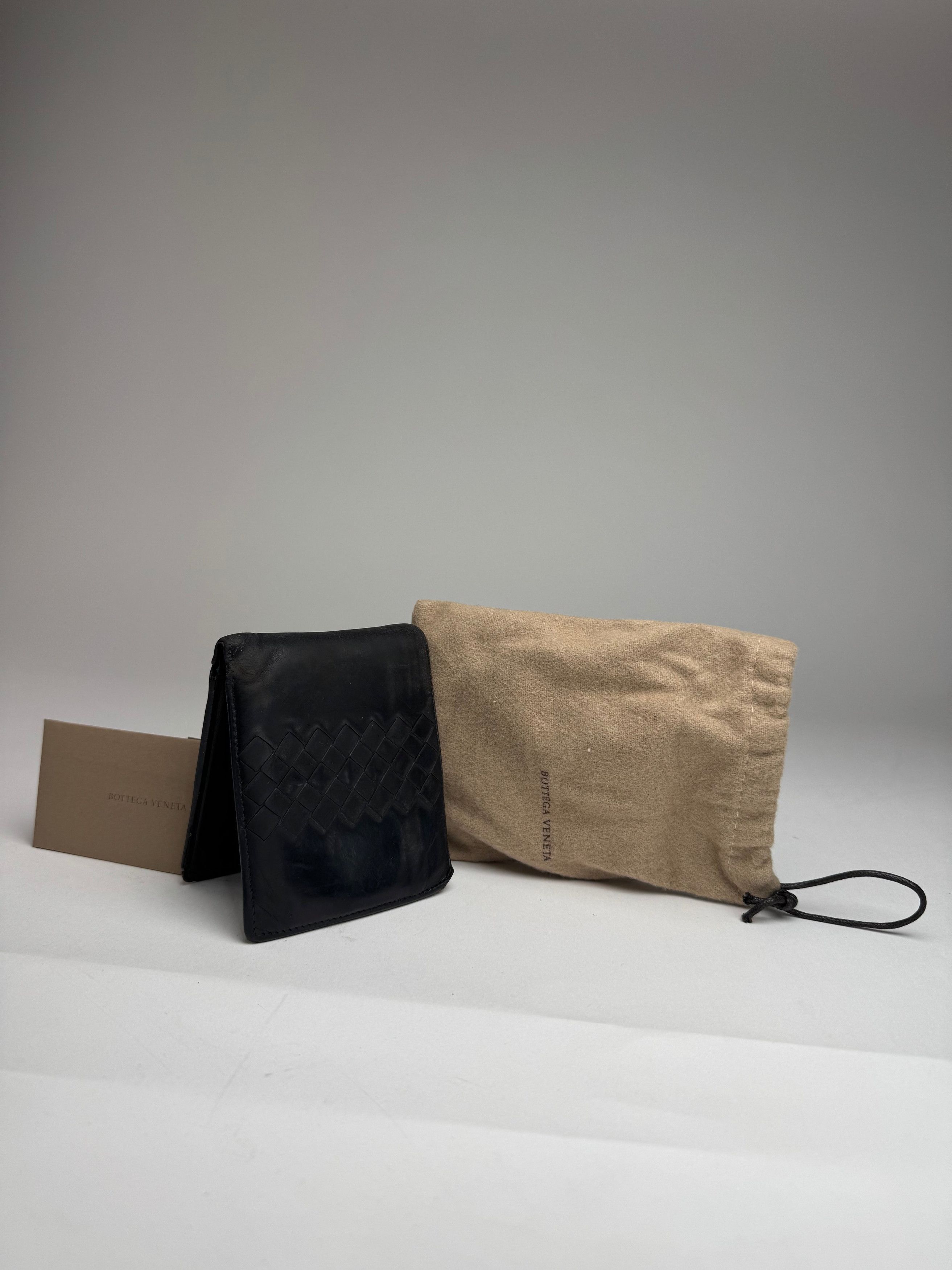 Bottega Veneta Vintage Foldable Card Holder Leather Black Size ONE SIZE - 8 Thumbnail